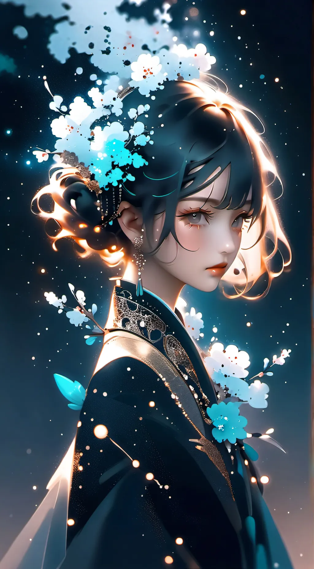 ai character: Little Flower background