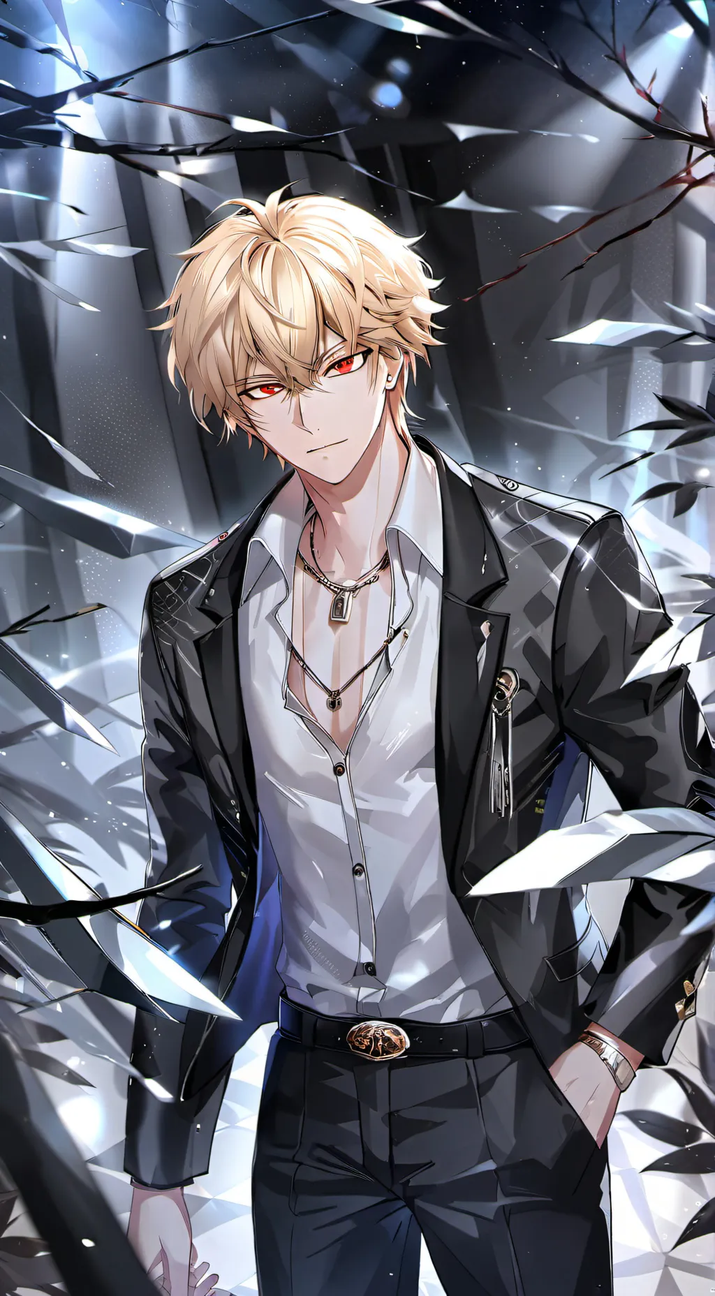 ai character: Bakugo Katsuki background