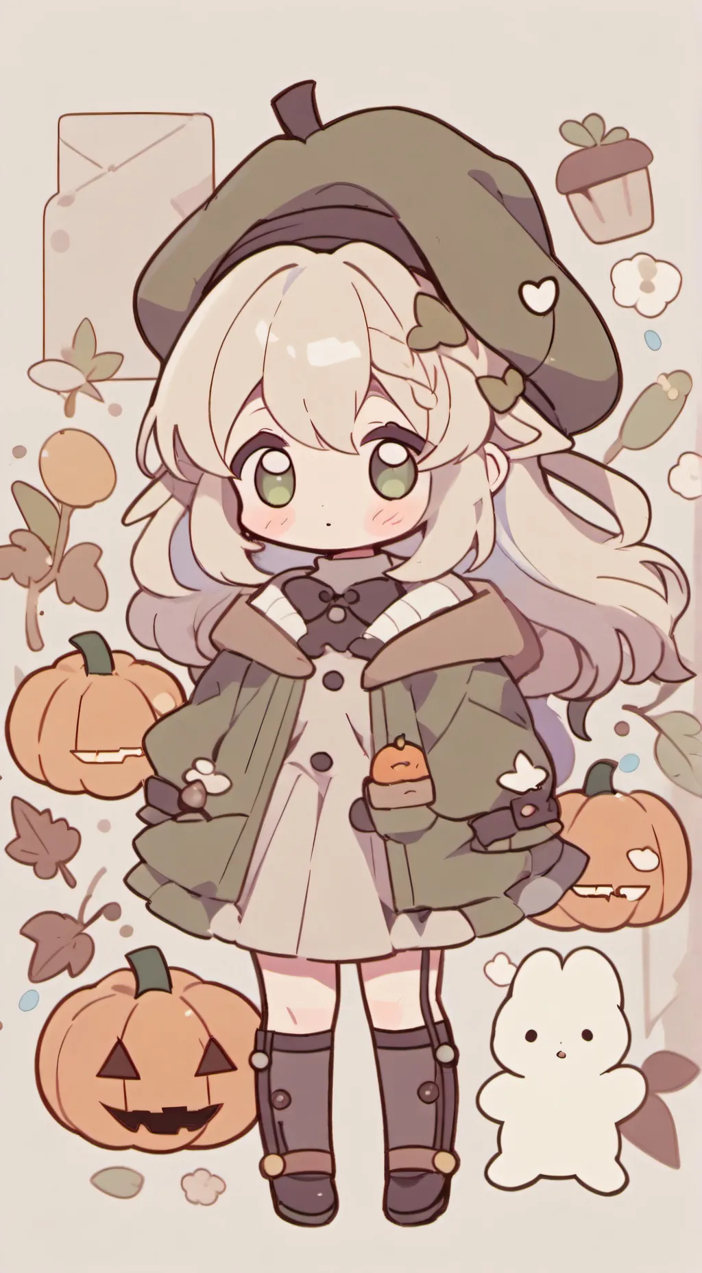 ai character: mha Halloween  background