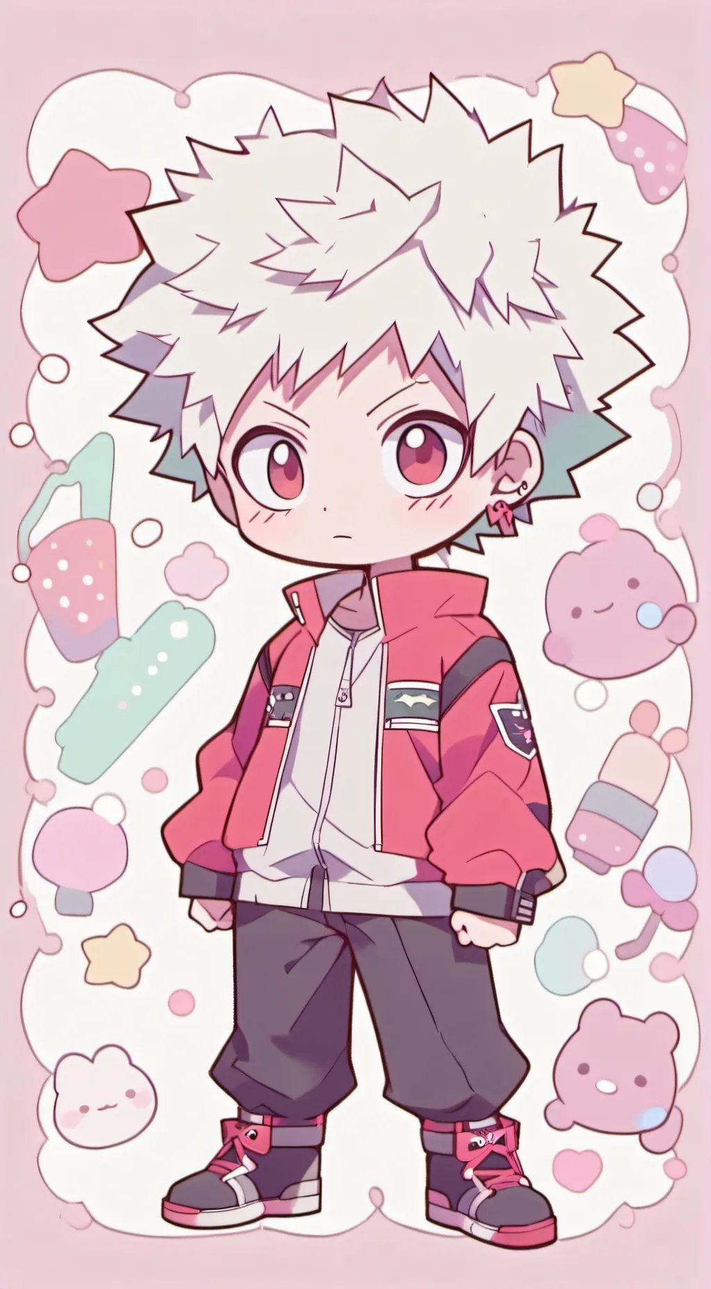 ai character: Bakugou fight  background