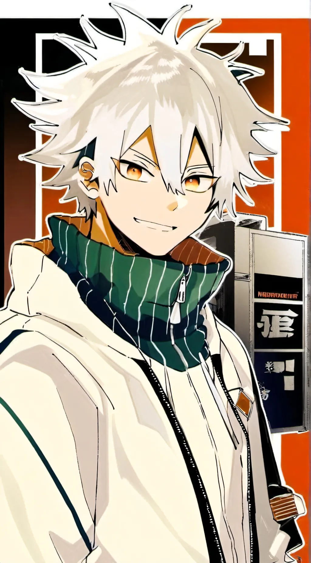 ai character: mha beach party background