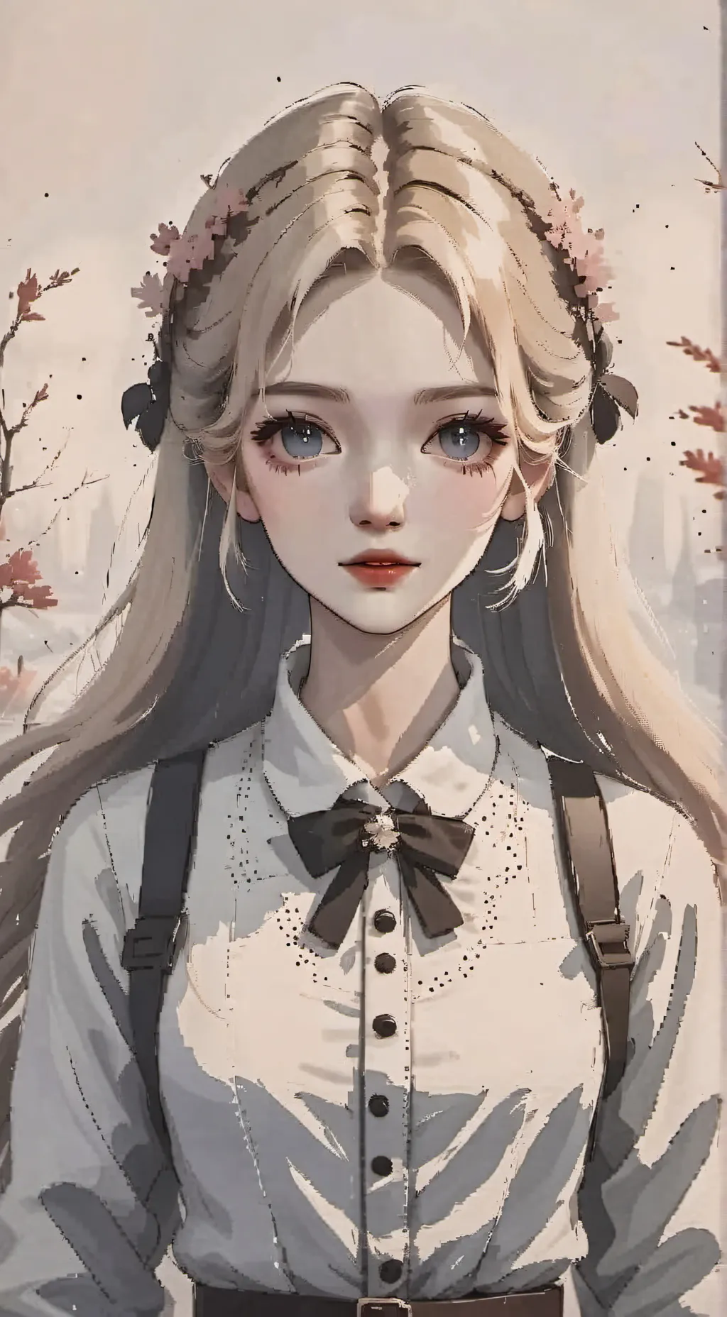 ai character: Mha is worried... background