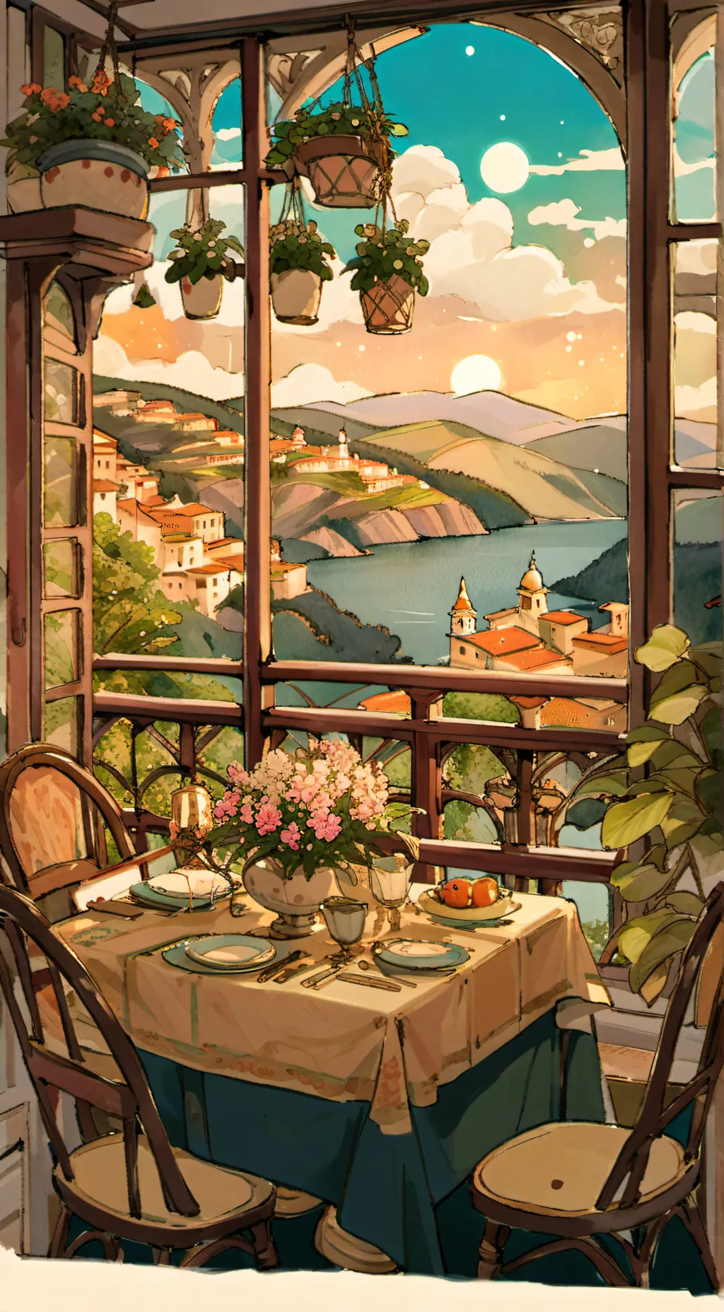 ai character: Dragonball Dinner background