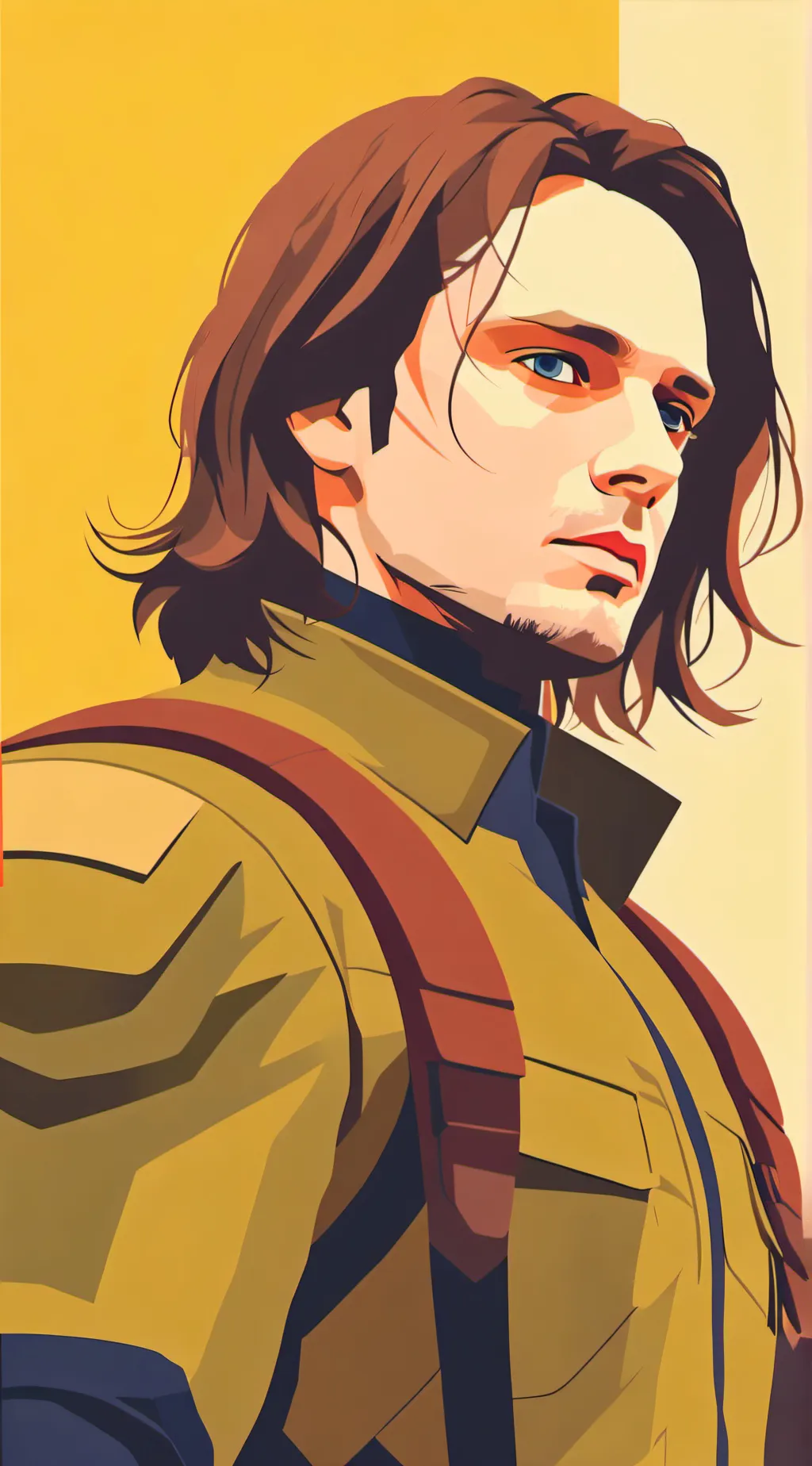 ai character: Bucky Barnes background