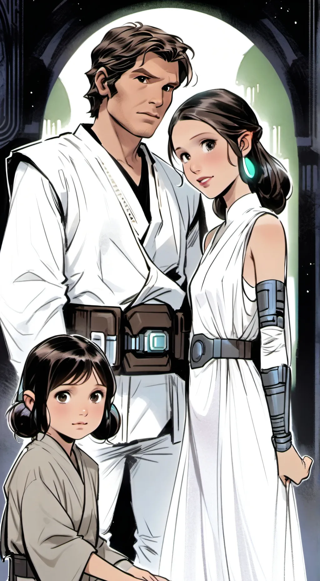 ai character: Leia han solo  background