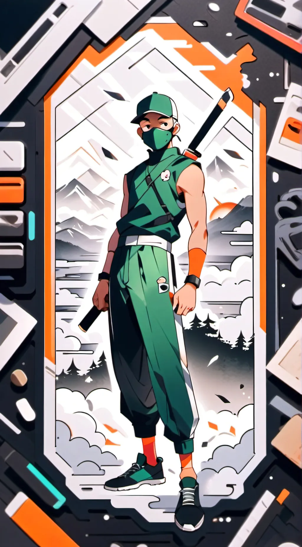 ai character: sprunkispacetrip background