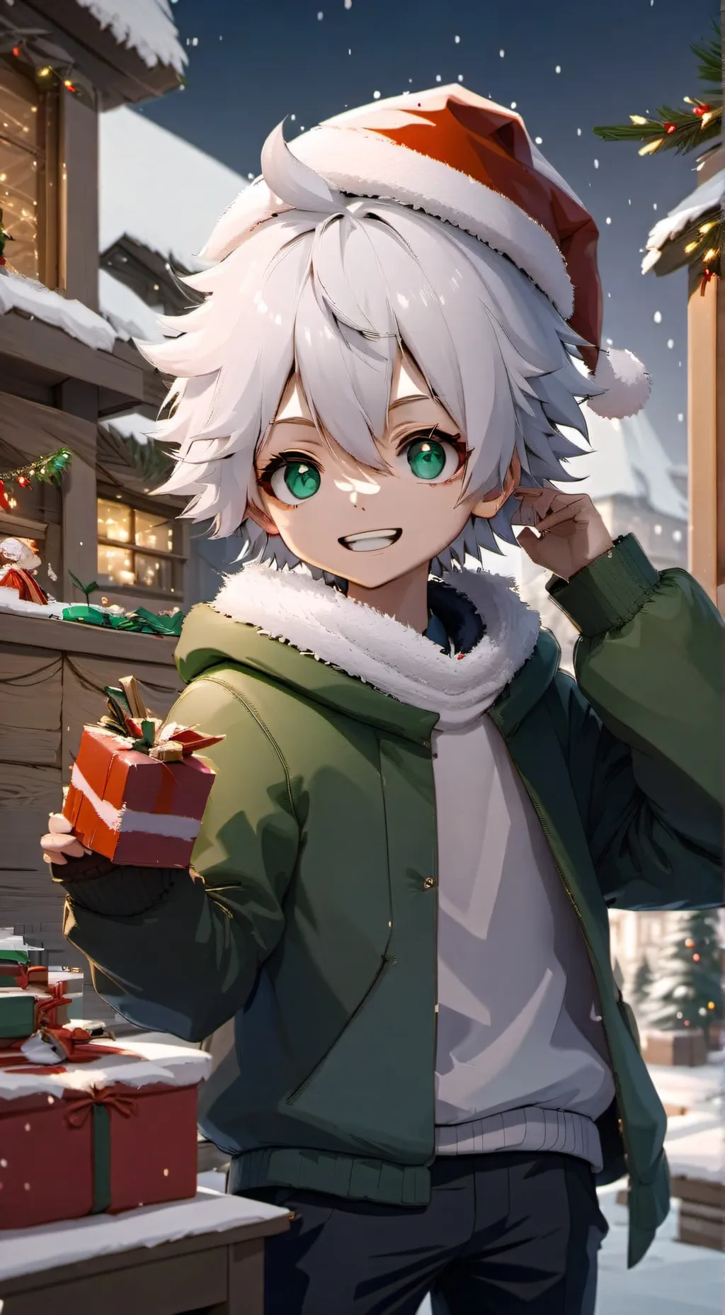 ai character: MHA Christmas 3.0 background