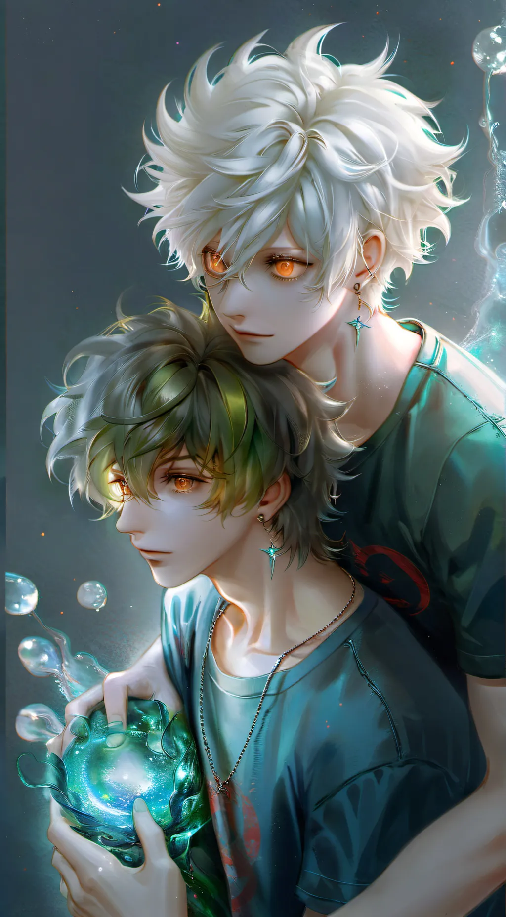 ai character: Bakugo X deku background