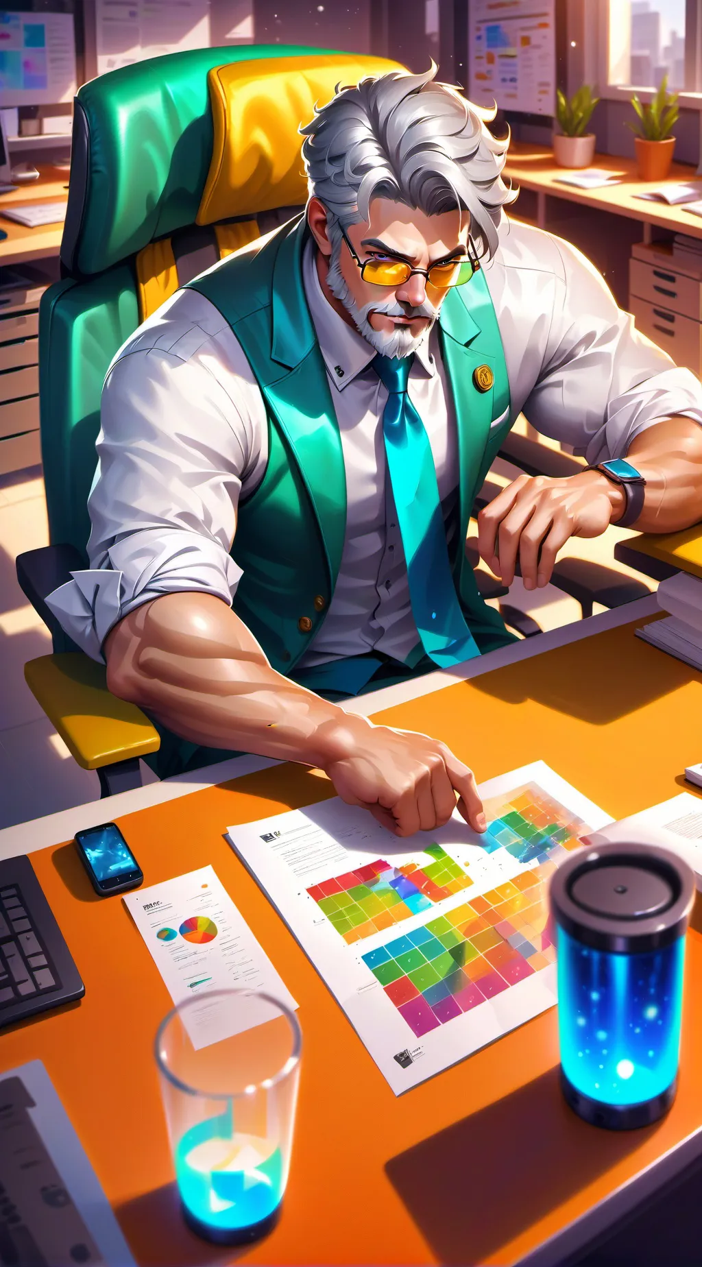 ai character: Philip Black background