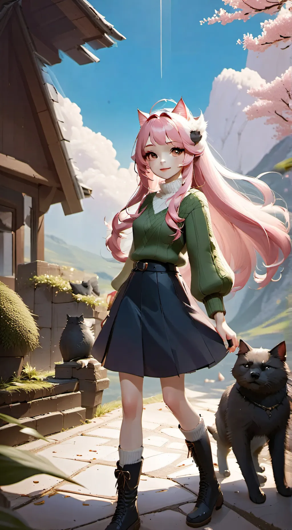 ai character: kitty channel afan background