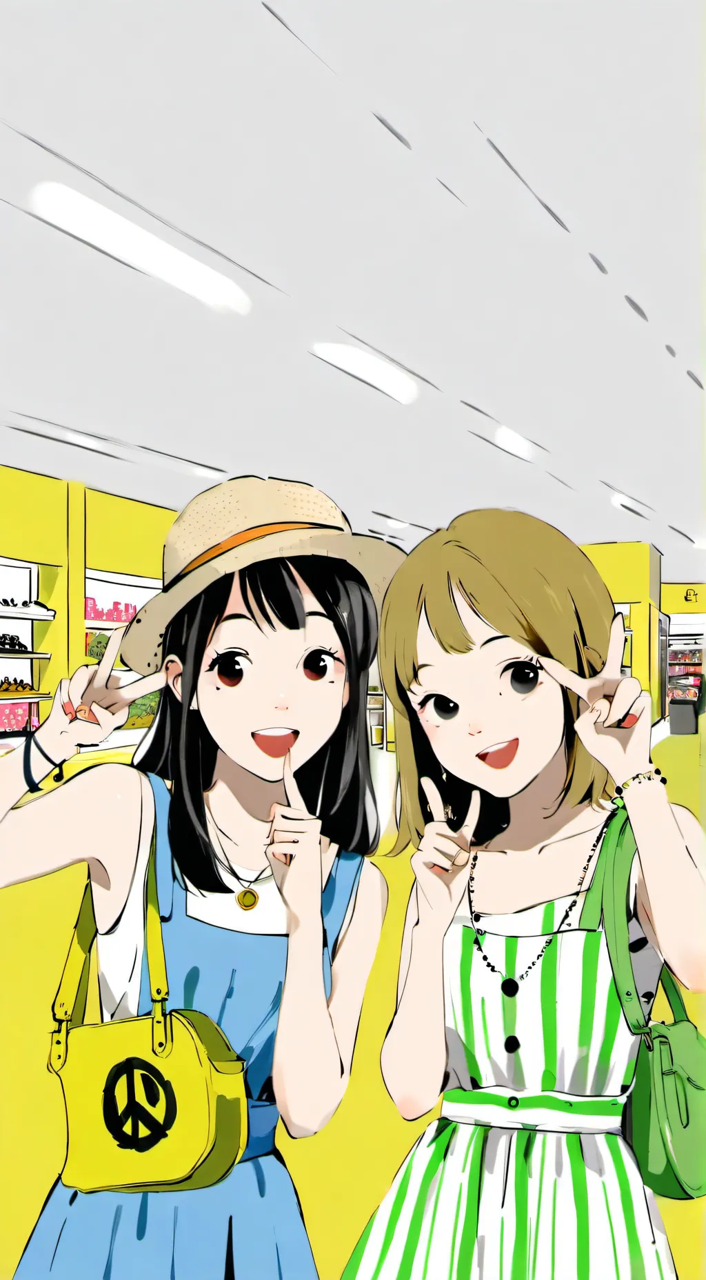 ai character: Sausha & Amy background