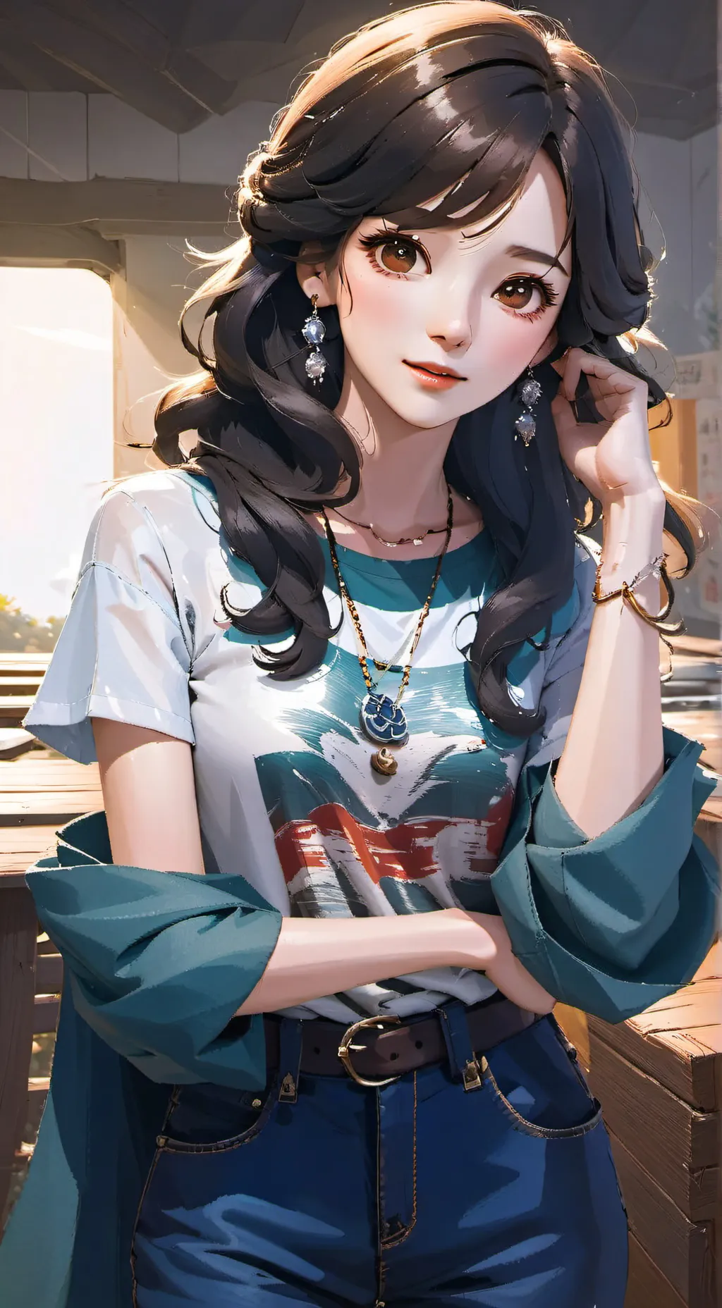 ai character: Ellie Vantic background
