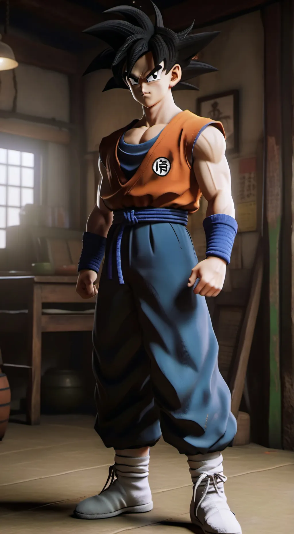 ai character: Goku  background