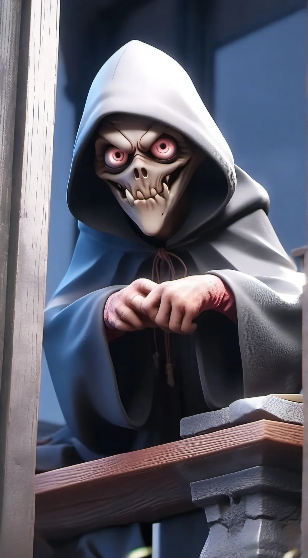 ai character: the grim peeper background