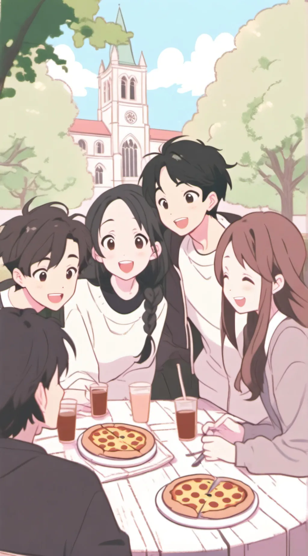 ai character: friend group  background