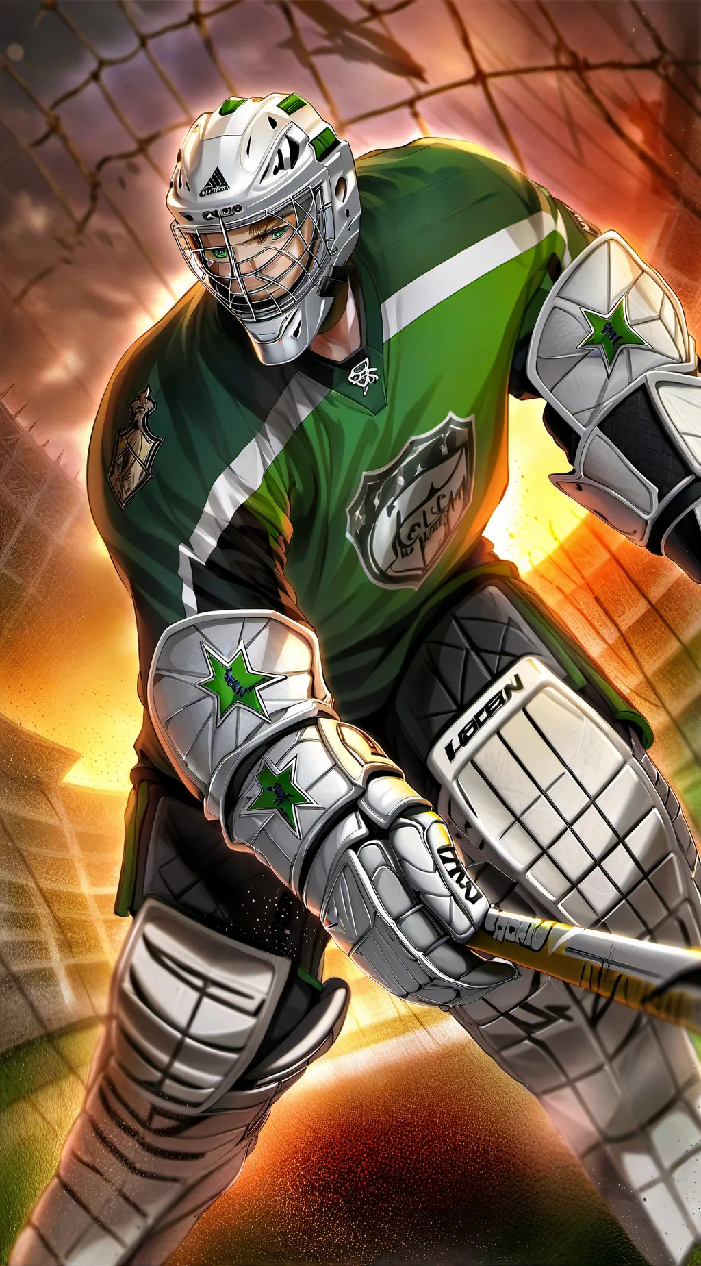 ai character: Caden  background