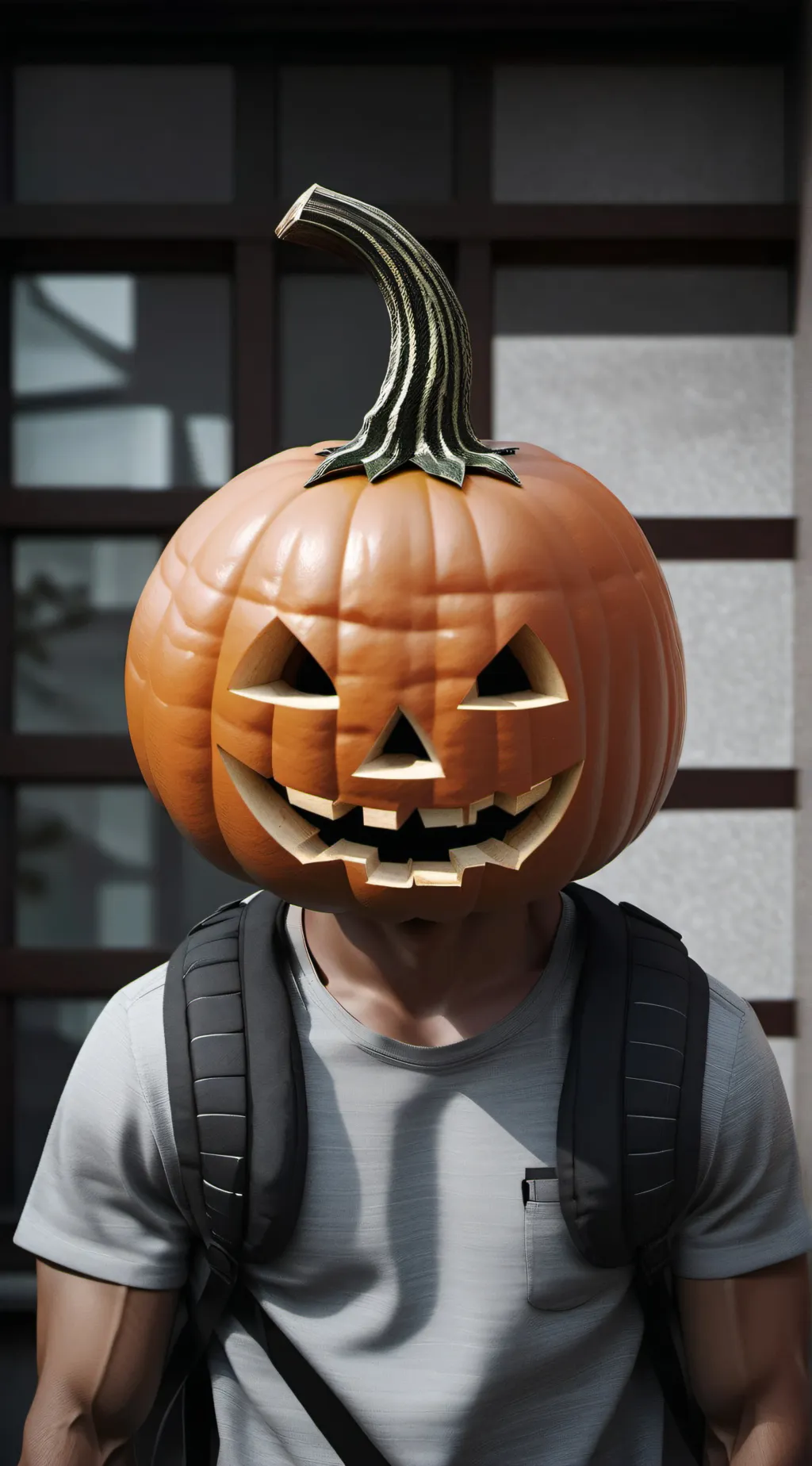 ai character: Pumpkin man background