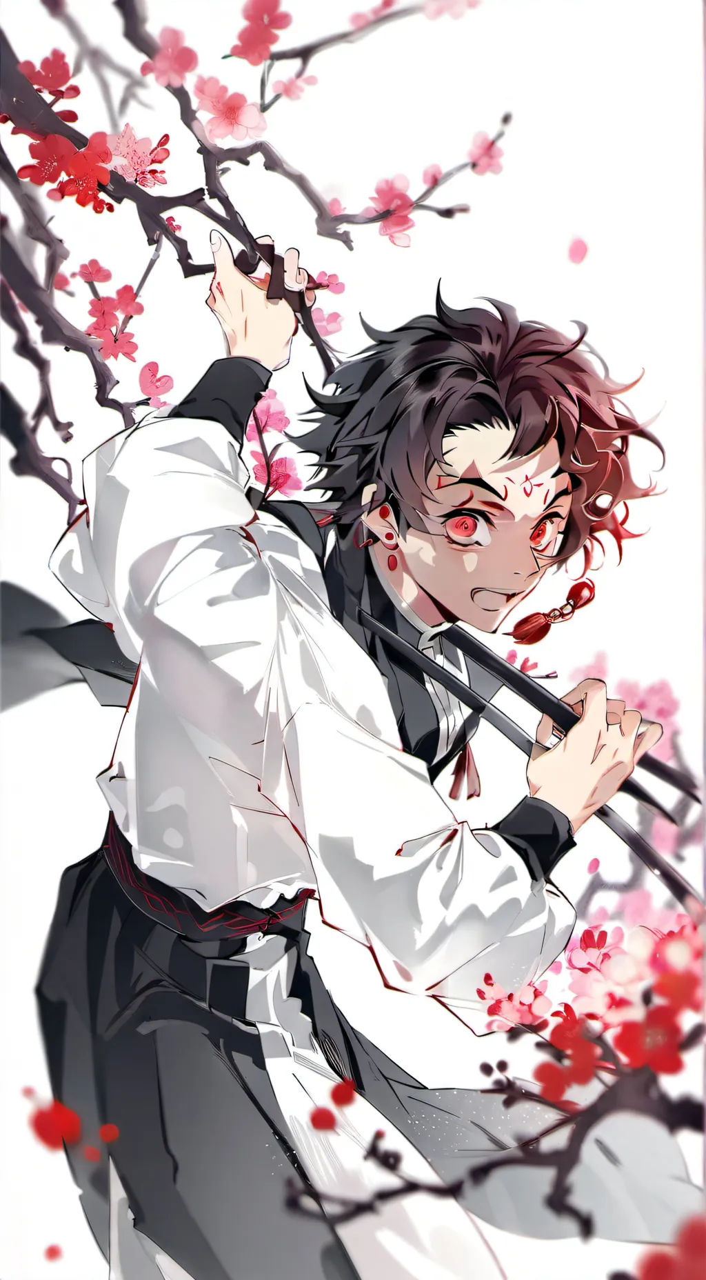 ai character: kny chrismas background