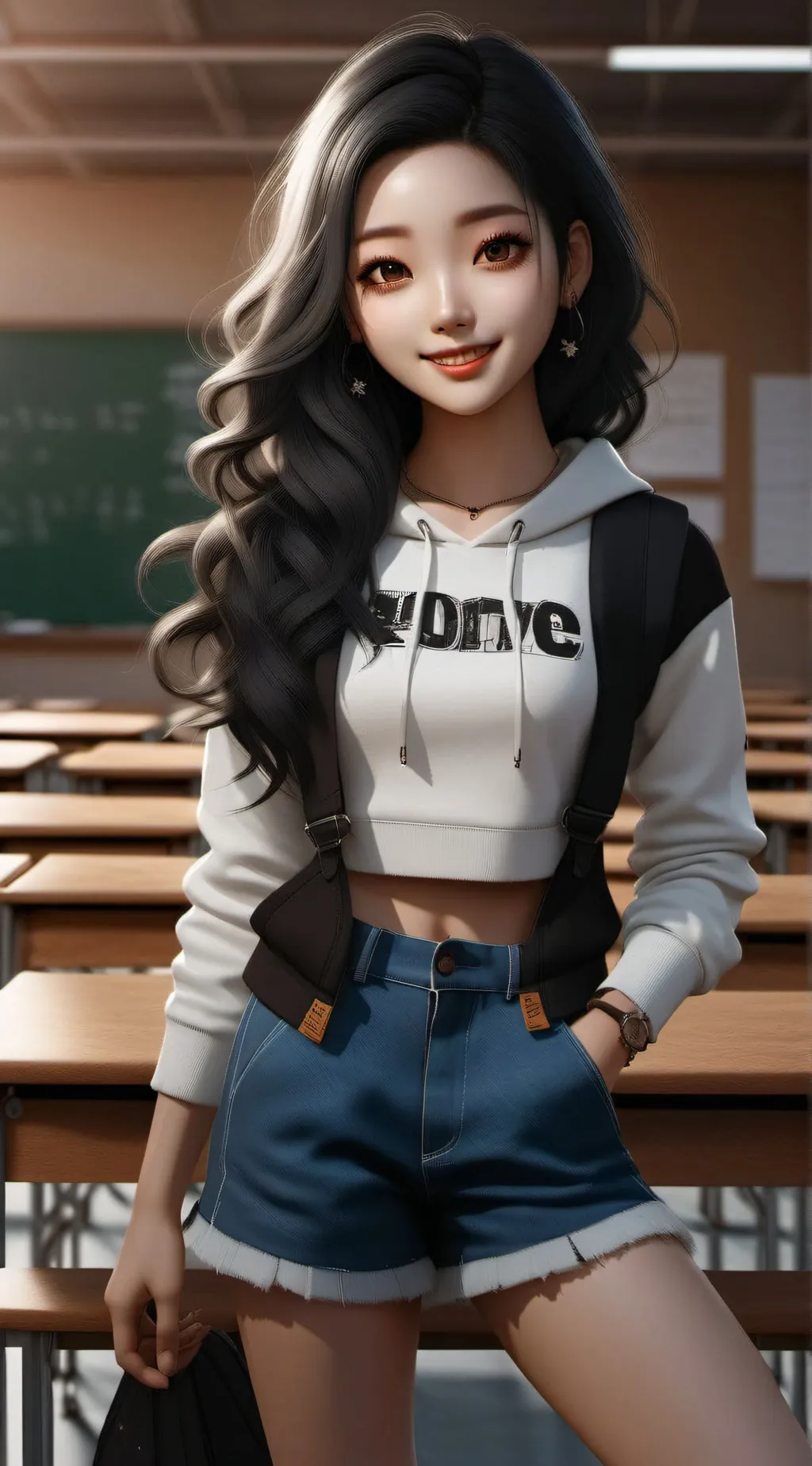 ai character: Ashley background