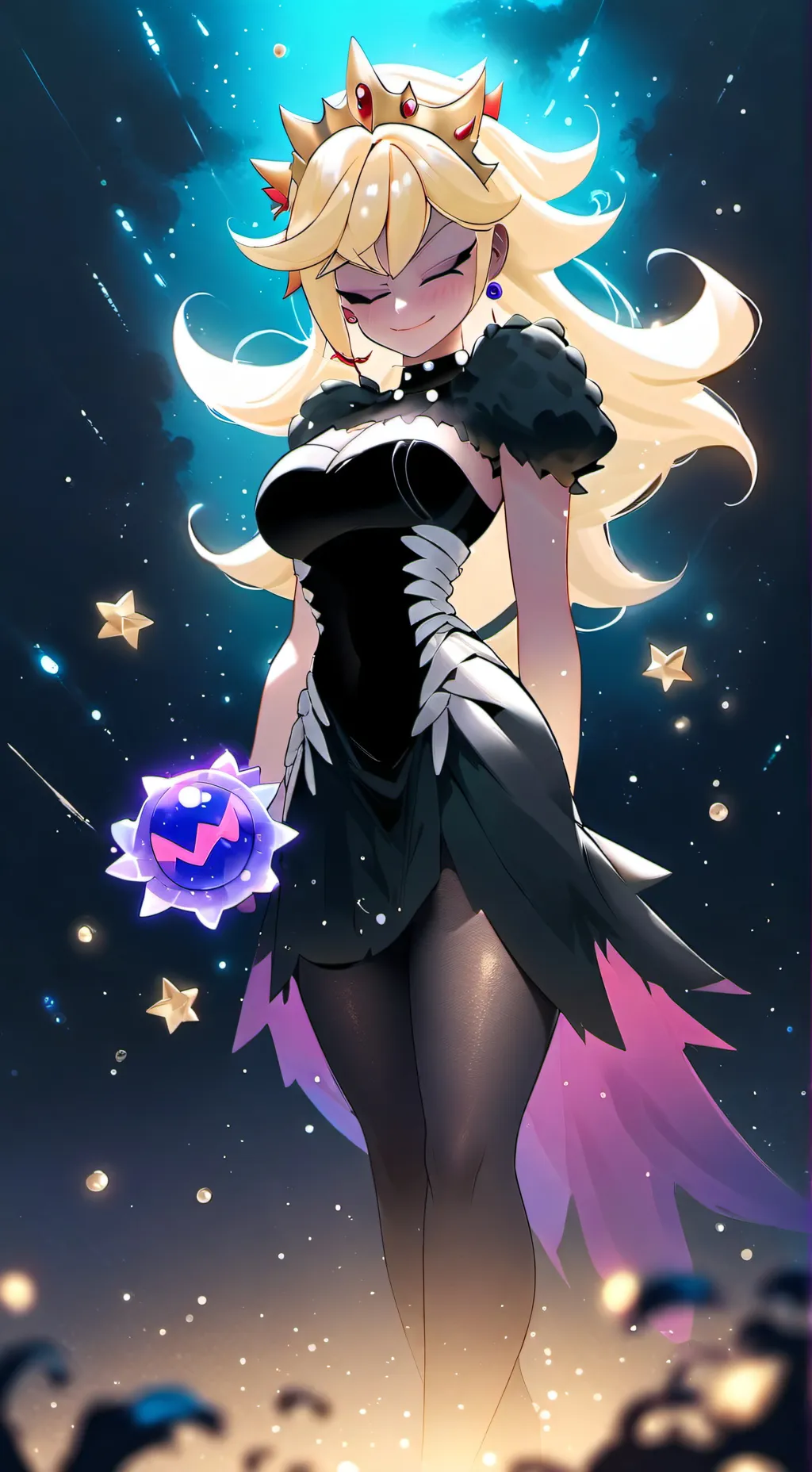 ai character: Bowsette background