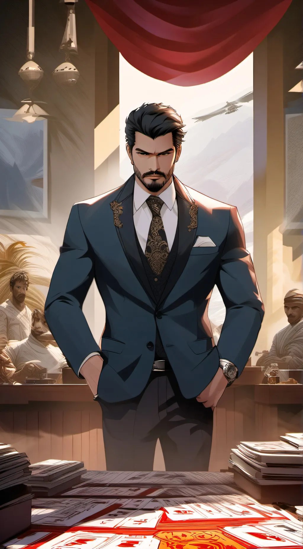 ai character: Issac  background