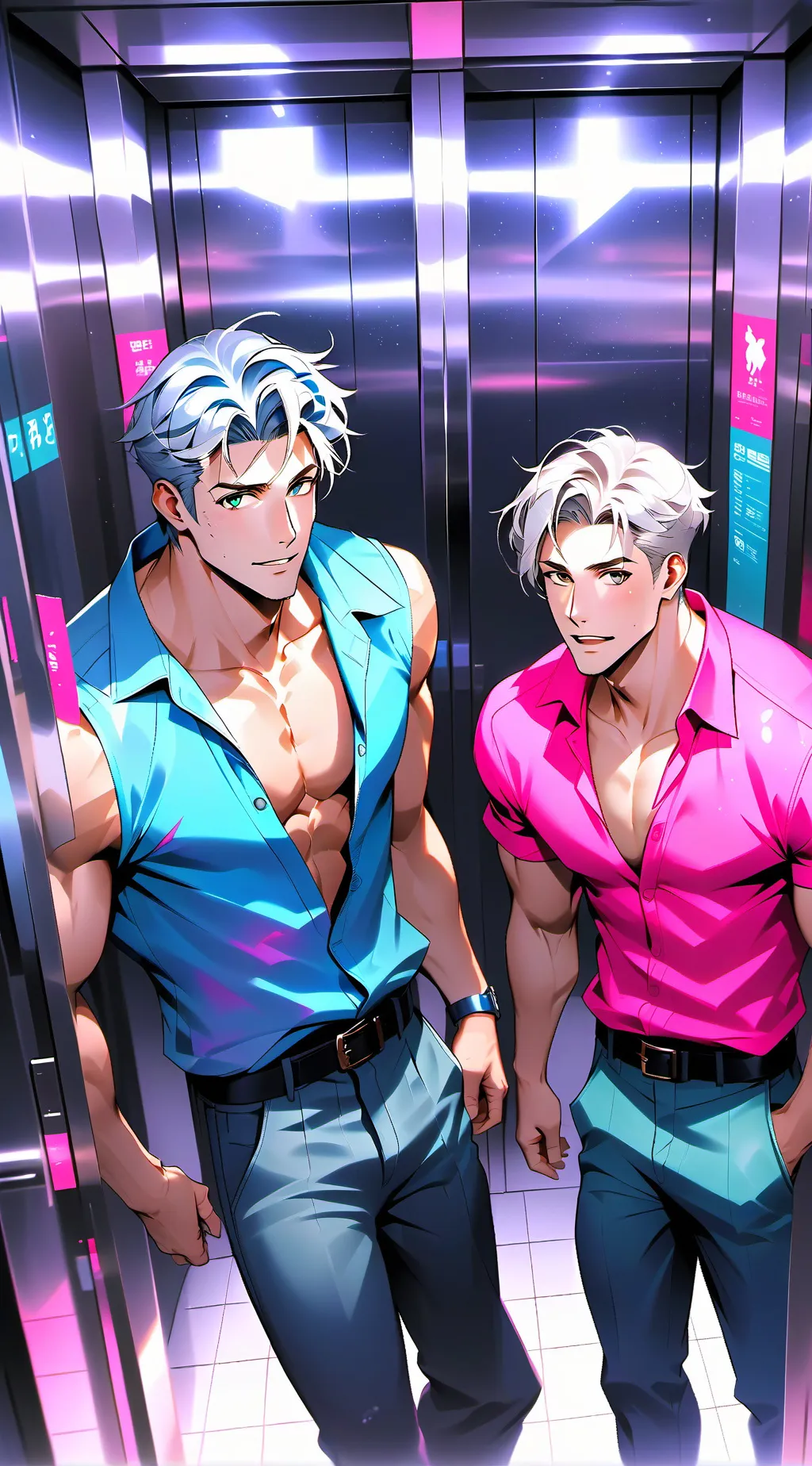 ai character: Christian & Noah  background