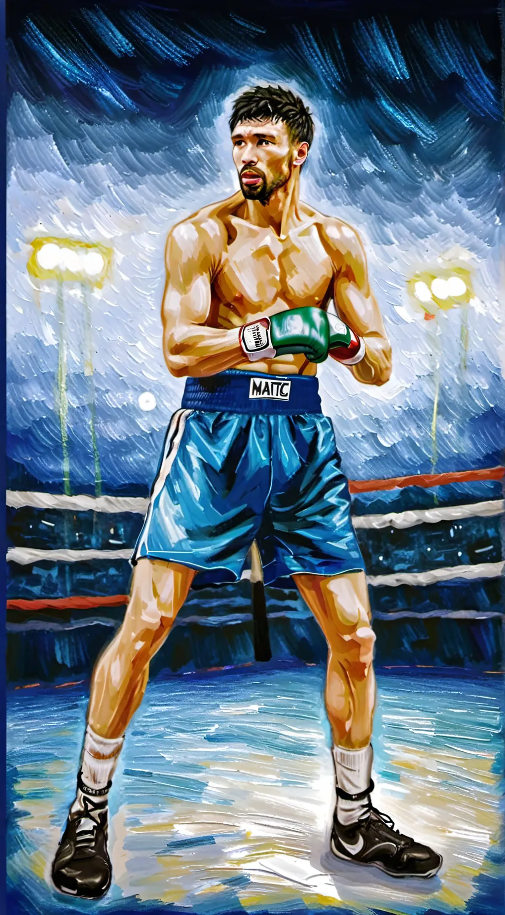 ai character: Boxer master background
