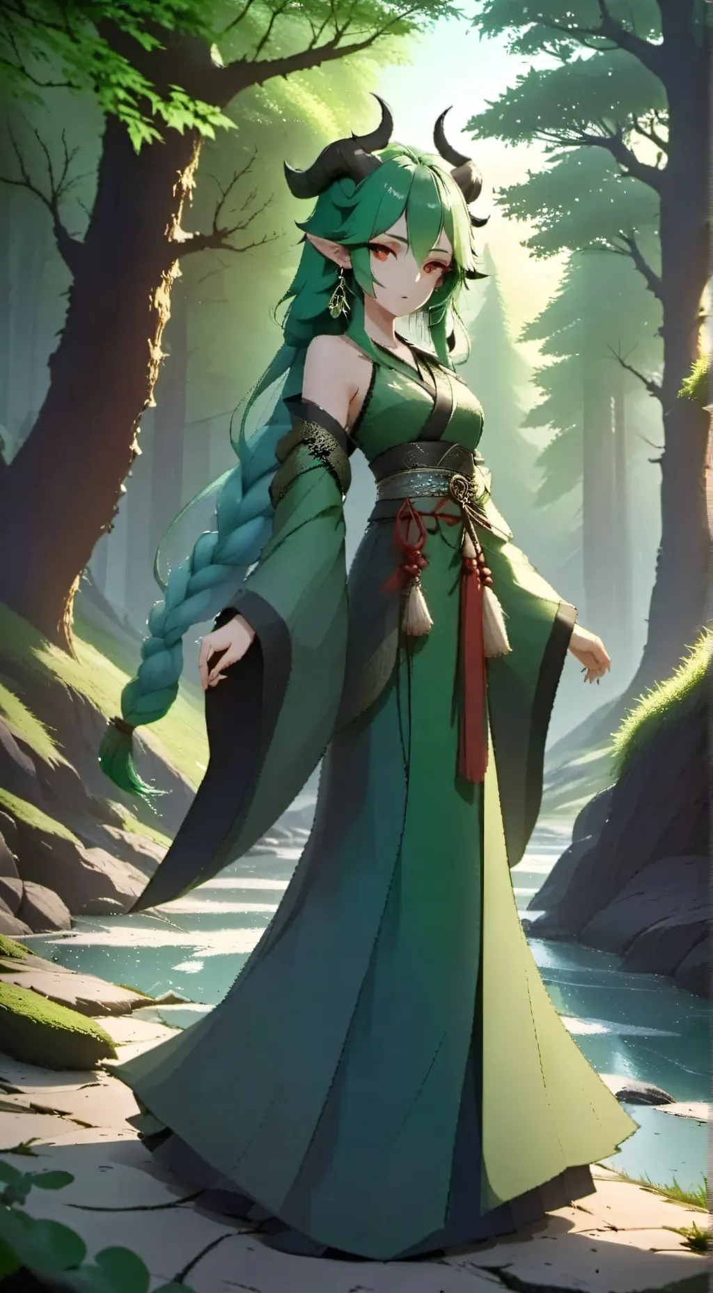 ai character: oni da floresta background