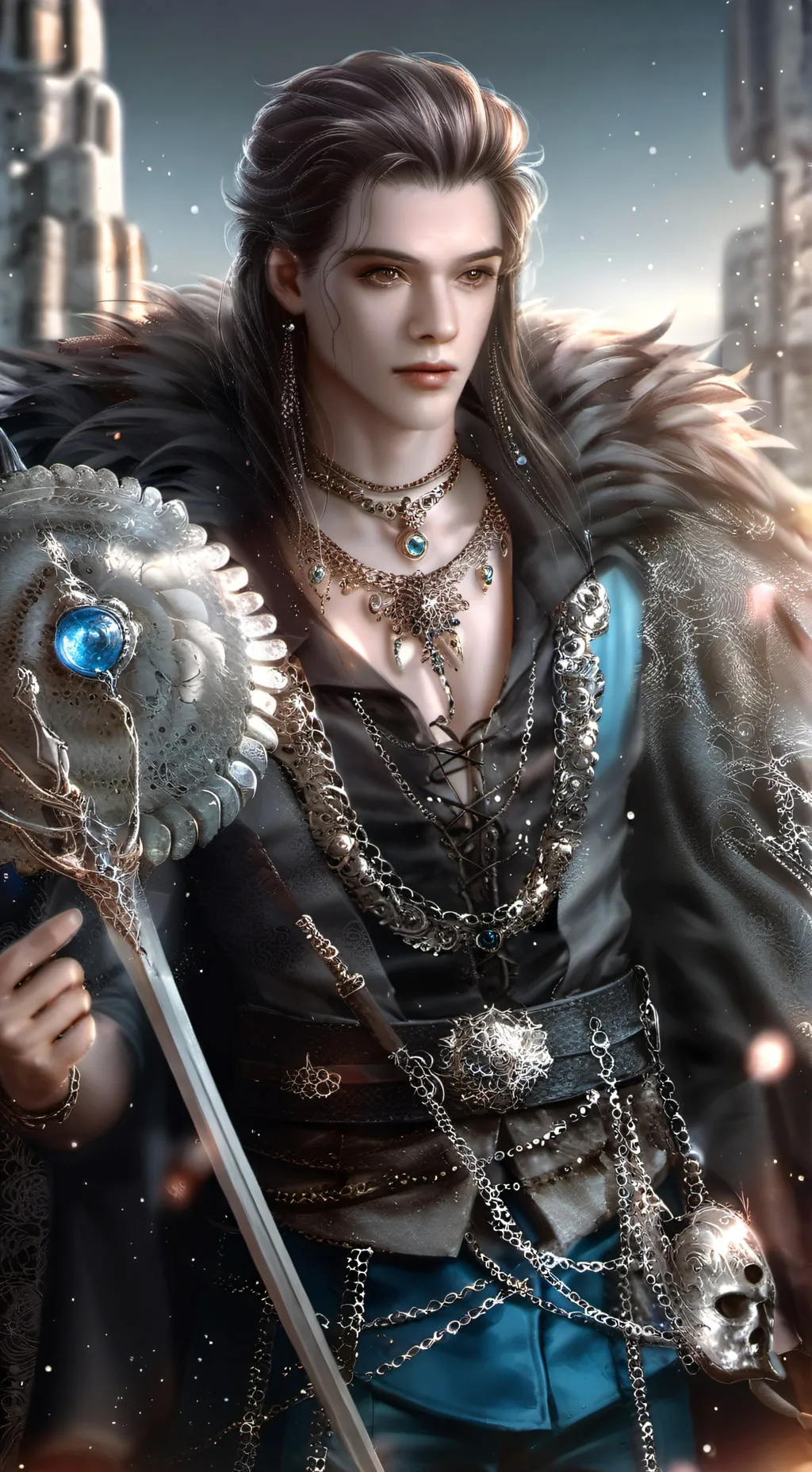 ai character: Sebastian  background