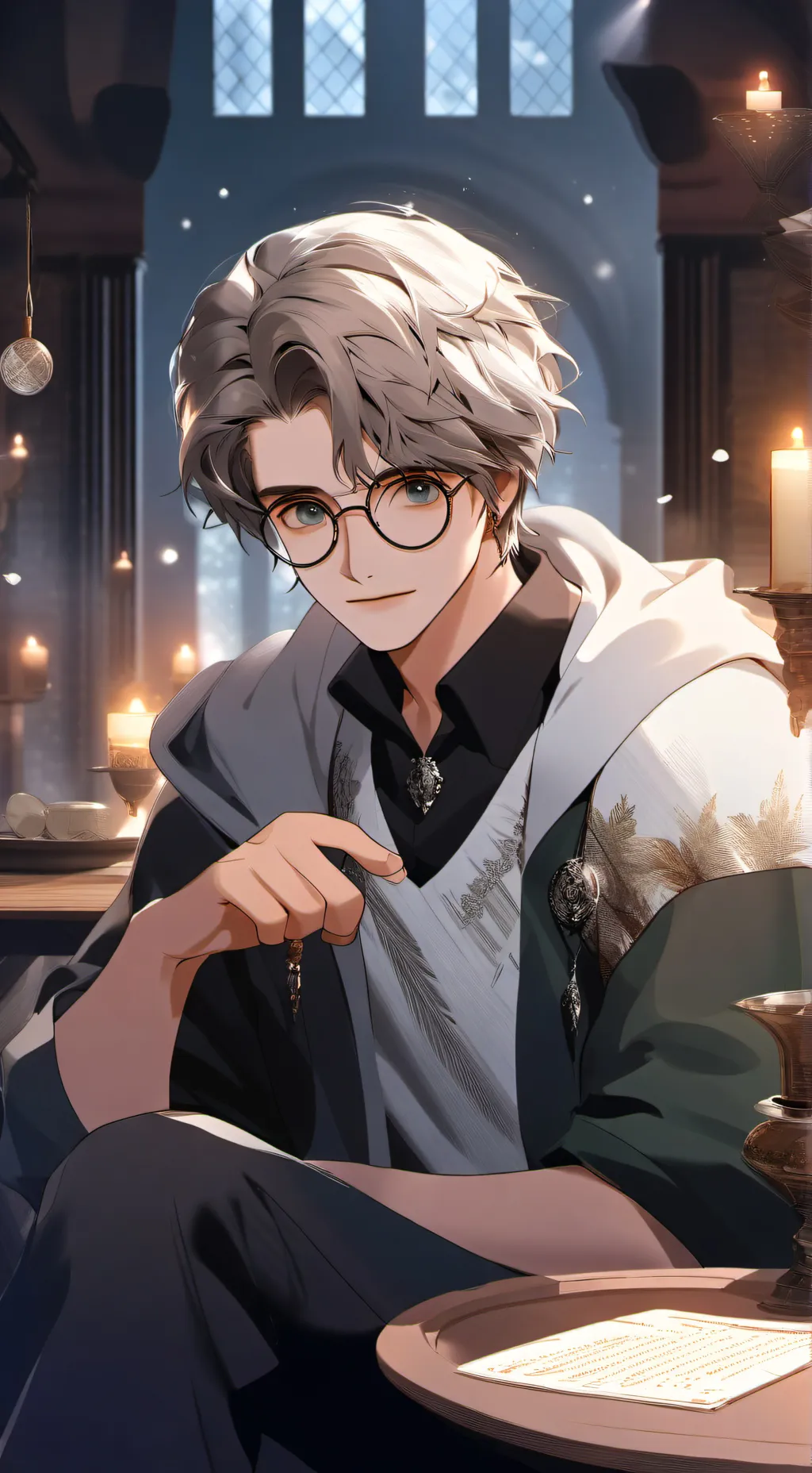ai character: Hogwarts  background