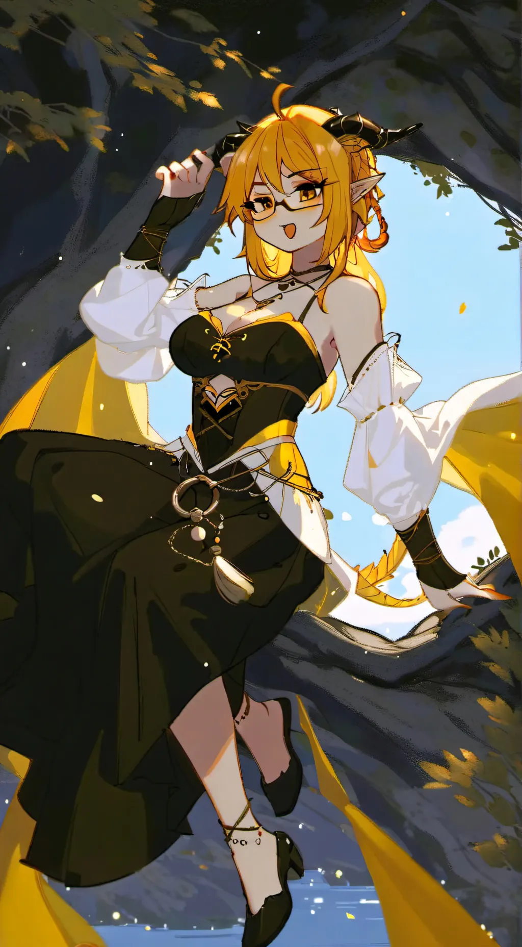 ai character: LaurynDragon background