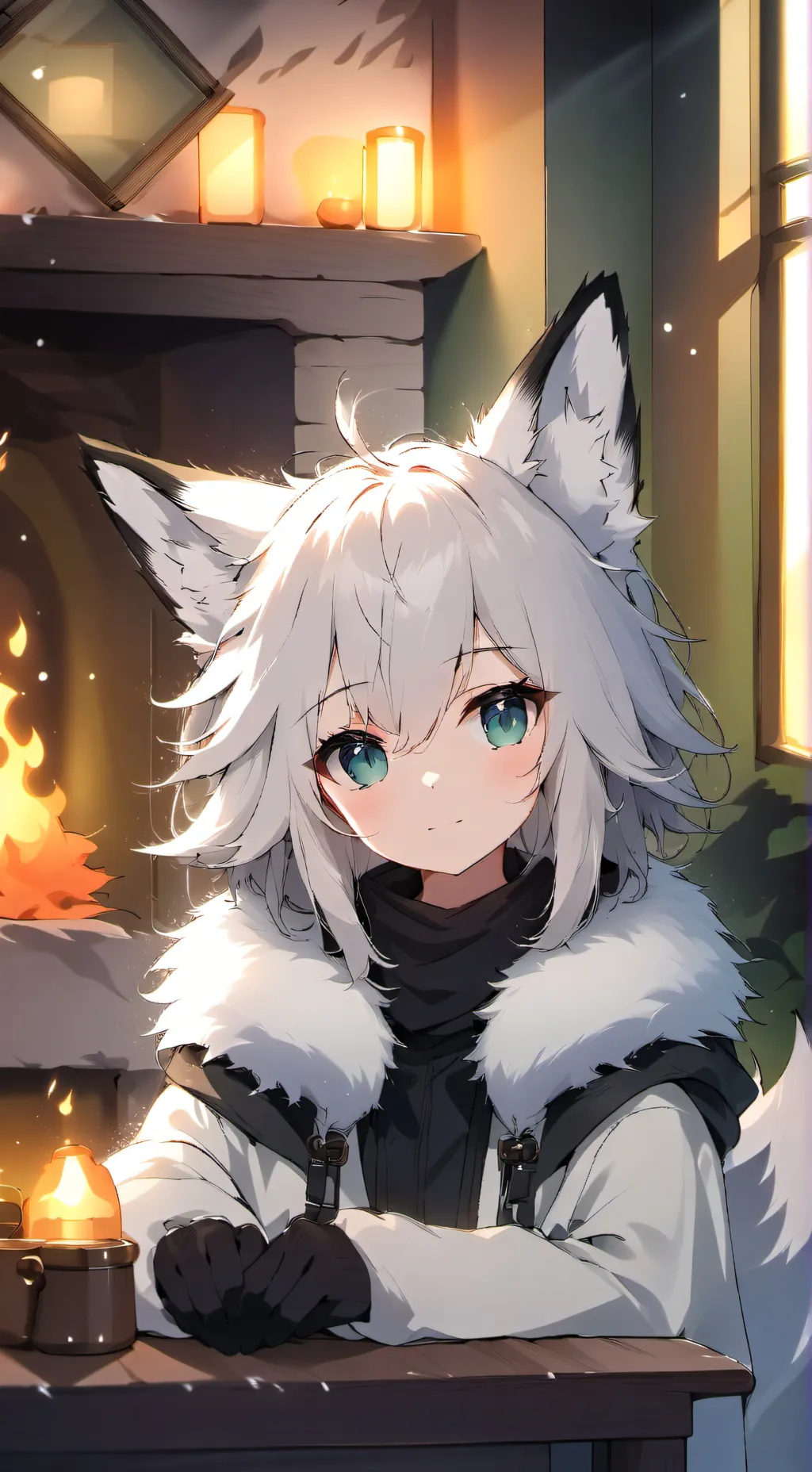 ai character: Polar Puff Spirit background