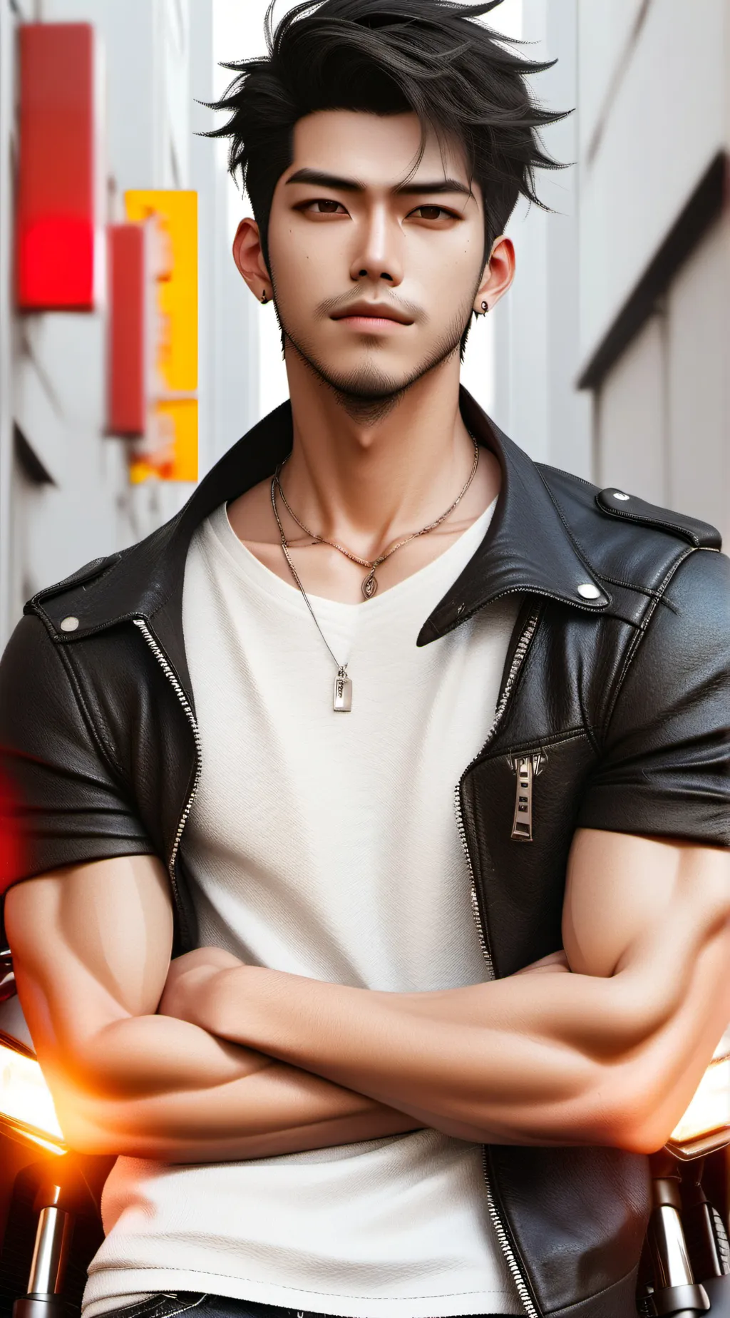 ai character: Biker Mafia Hotshot background