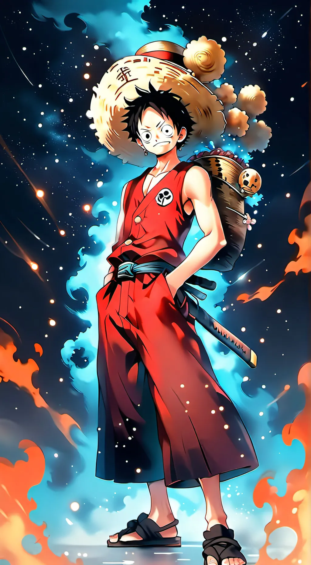 ai character: luffy background