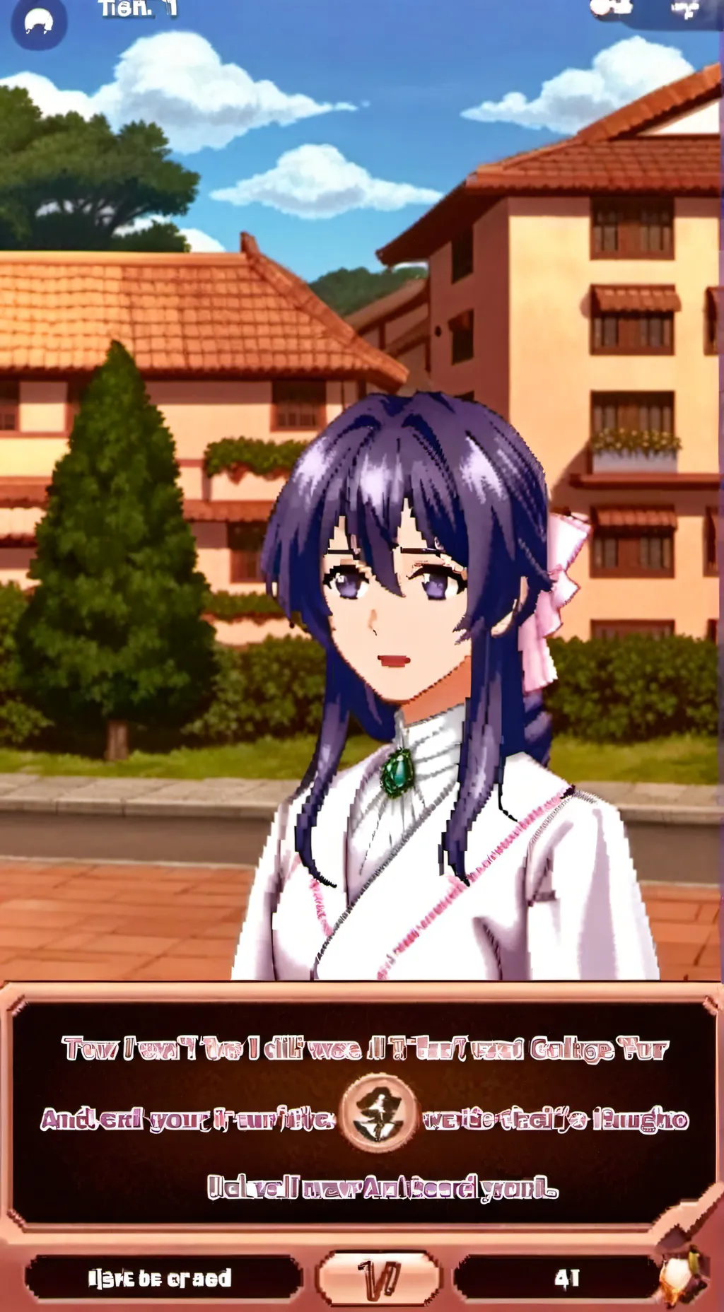 ai character: Rina.  background