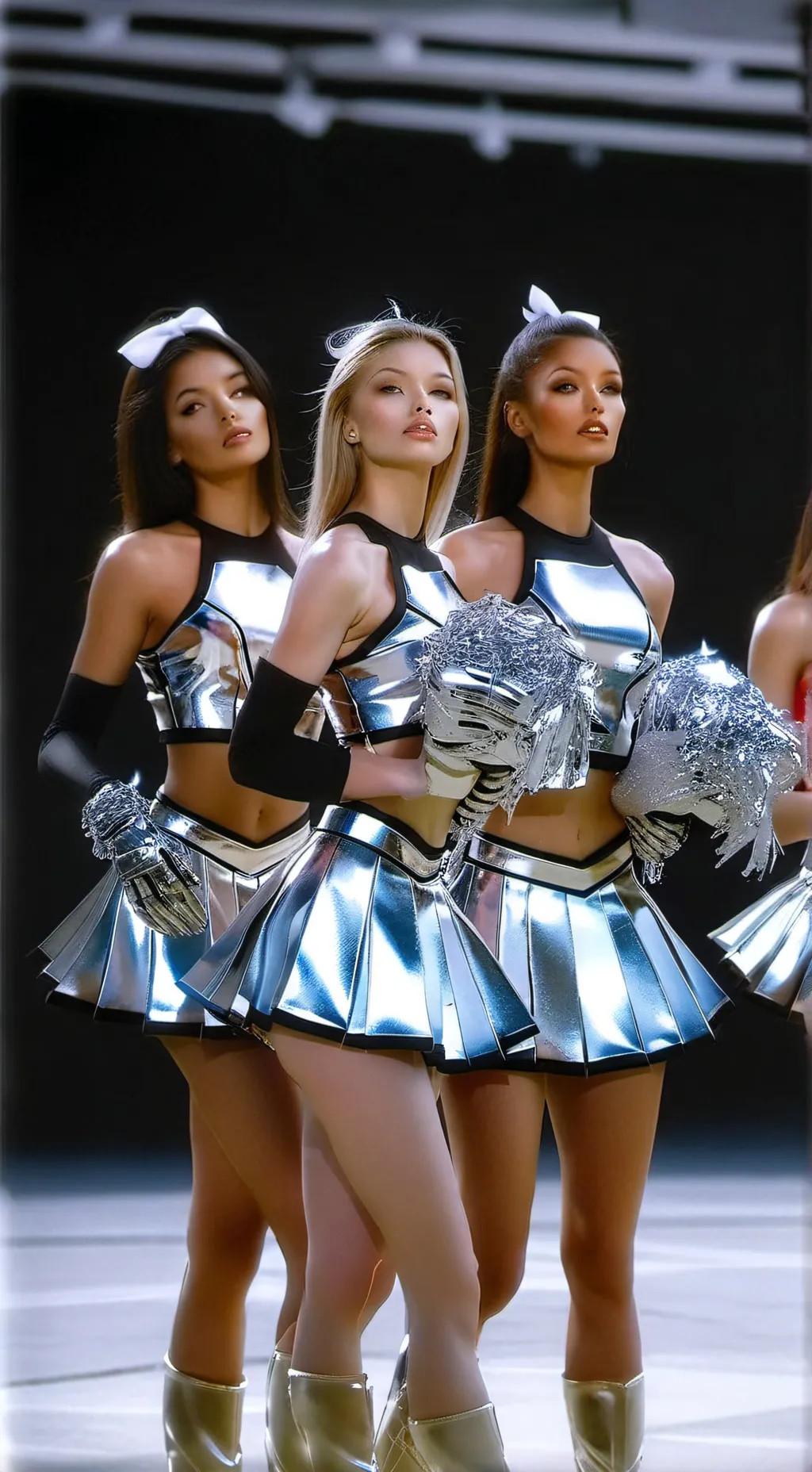 ai character: Group of cheerlead background