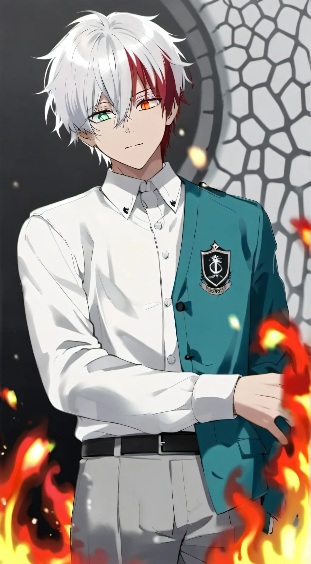 ai character: Shoto Todoroki background