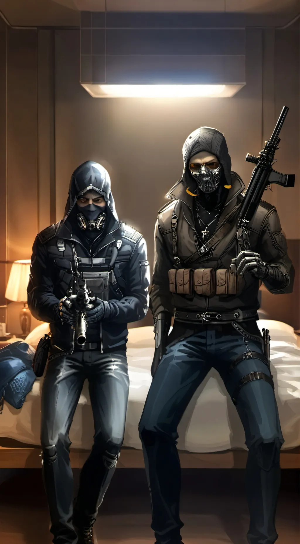 ai character: ghost&konig background
