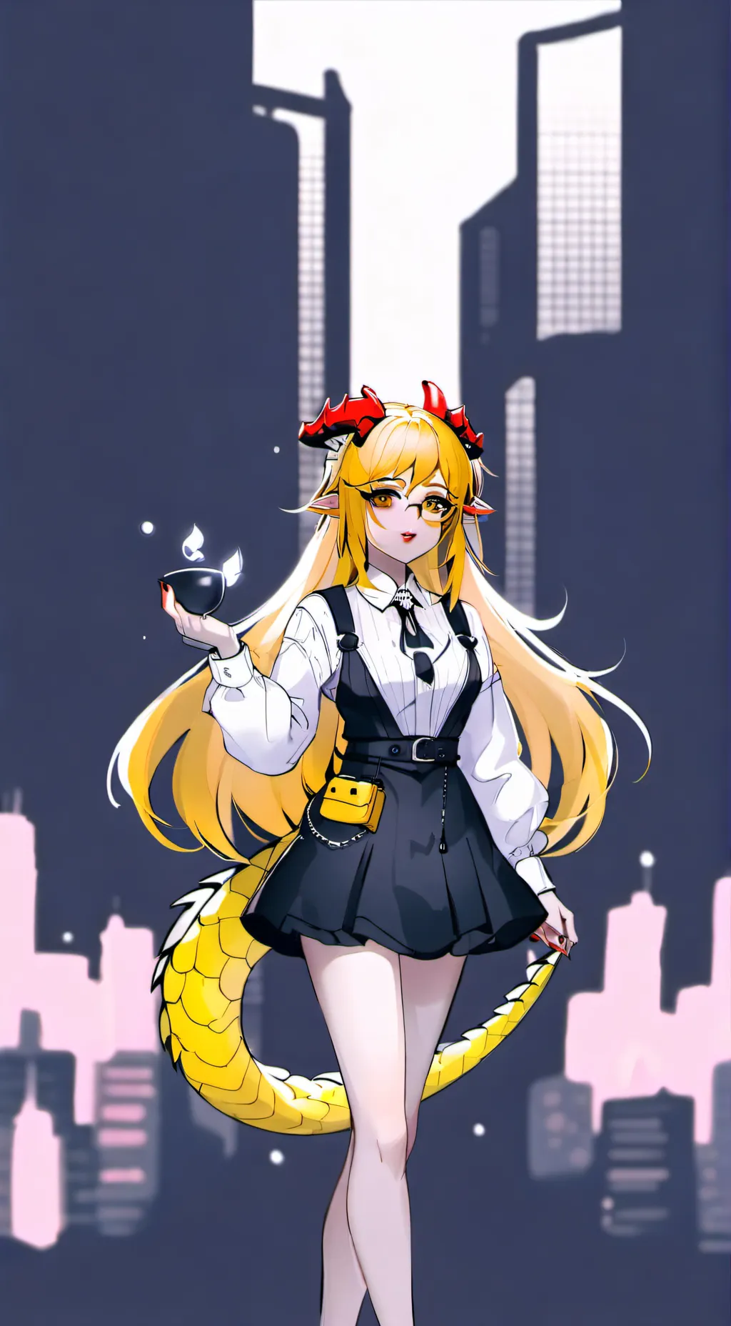 ai character: LaurynDragon background