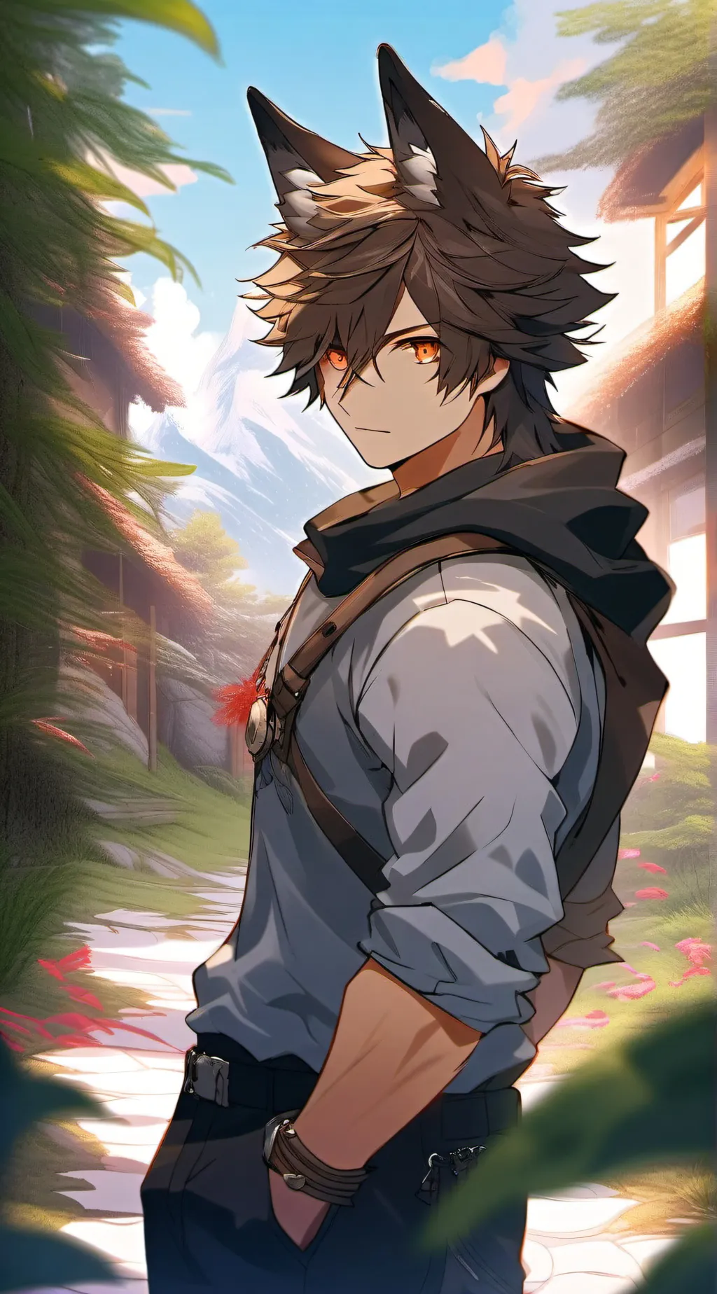 ai character: Asher 🐺 background