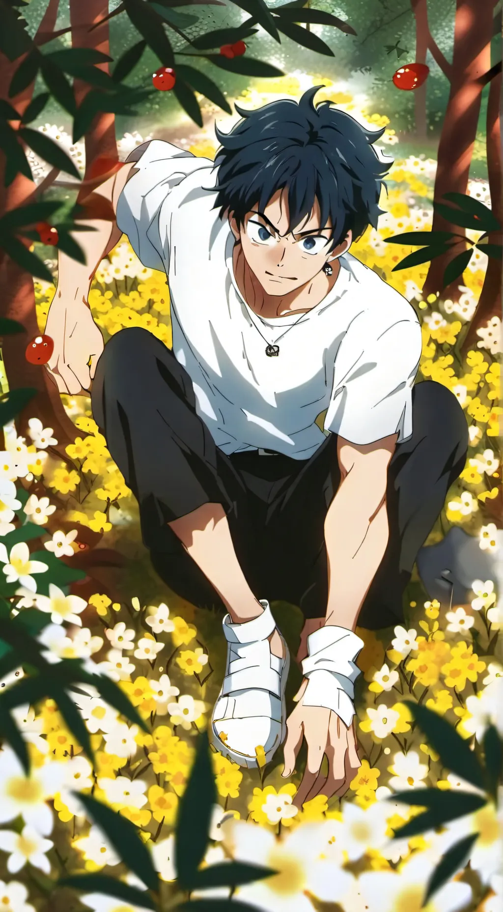 ai character: Jidome takamura  background