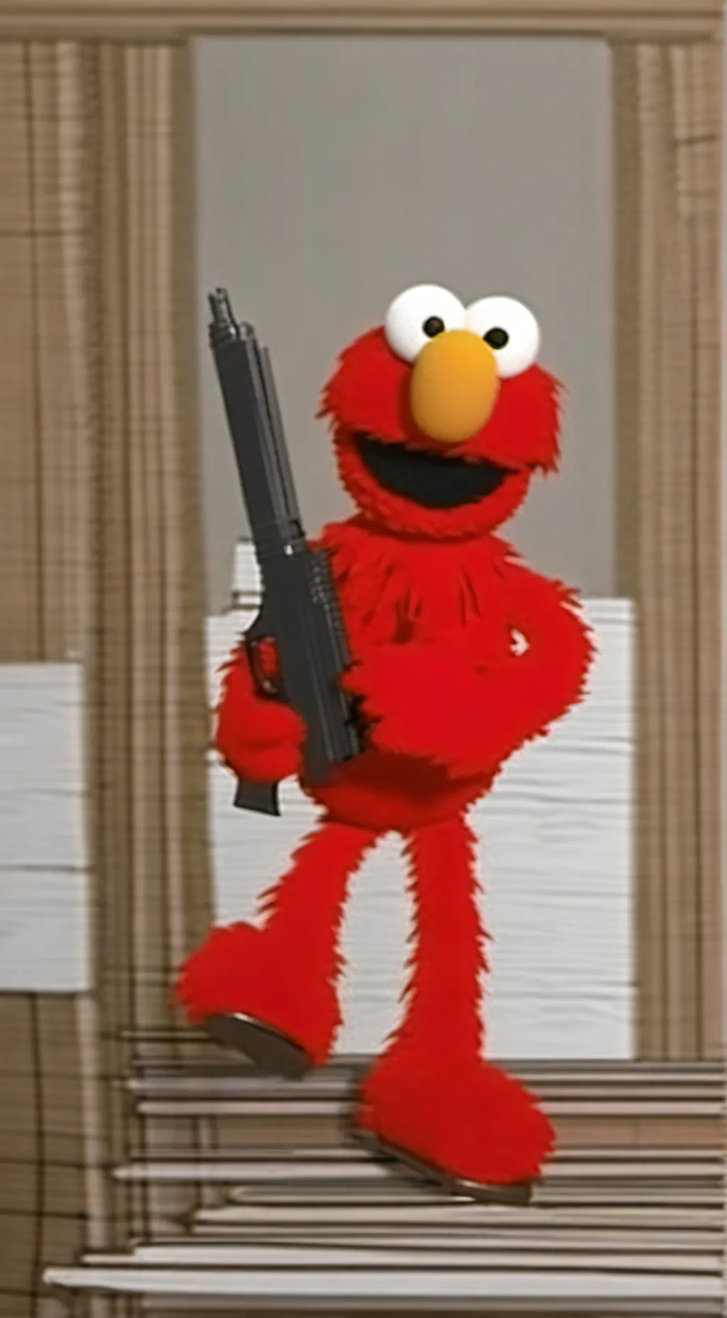 ai character: Elmo background