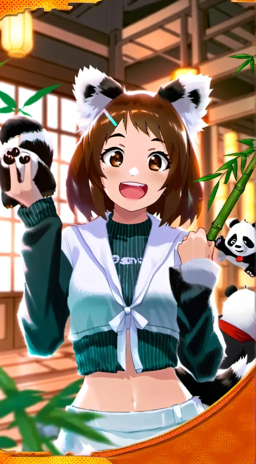 ai character: Russet Panda Spirit background