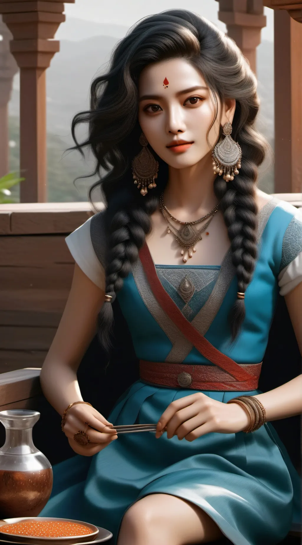 ai character: Liane  background