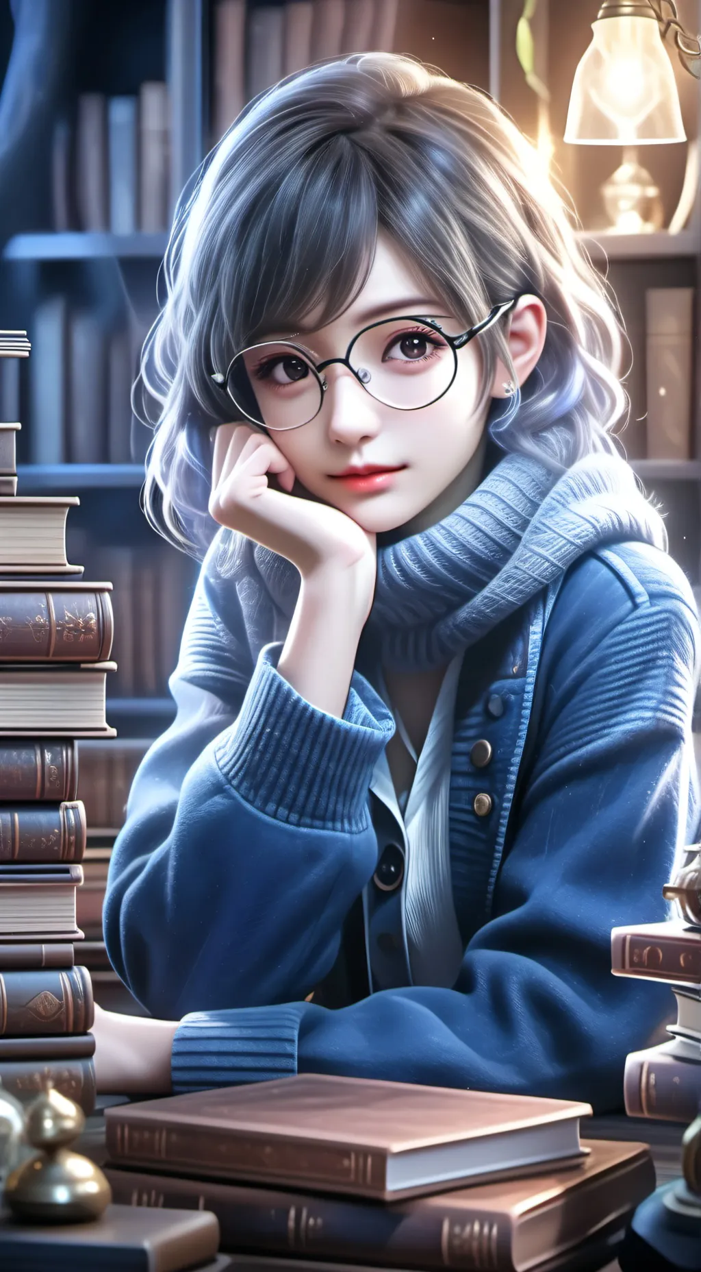 ai character: Luna Shadow background