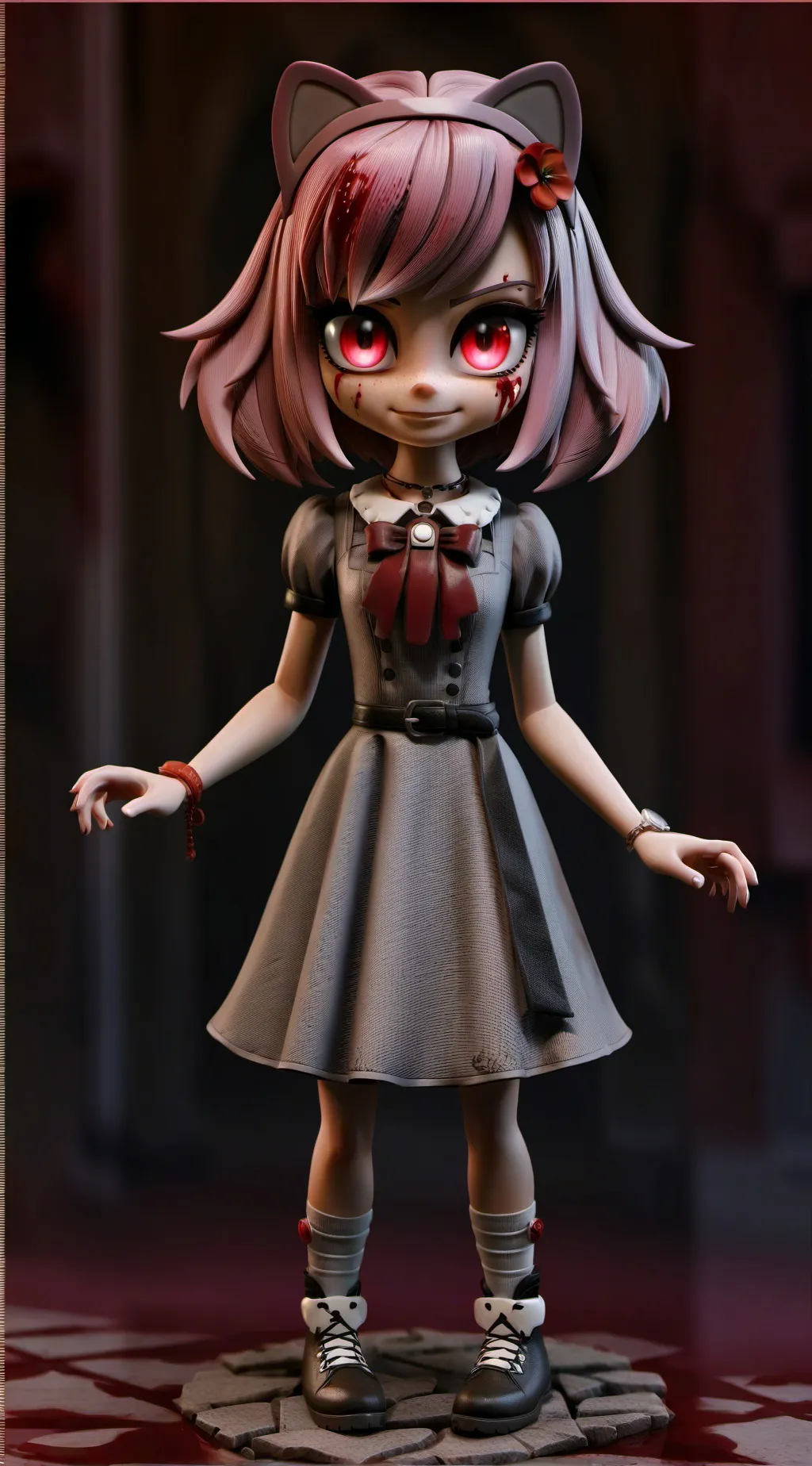 ai character: Amy.EXE background
