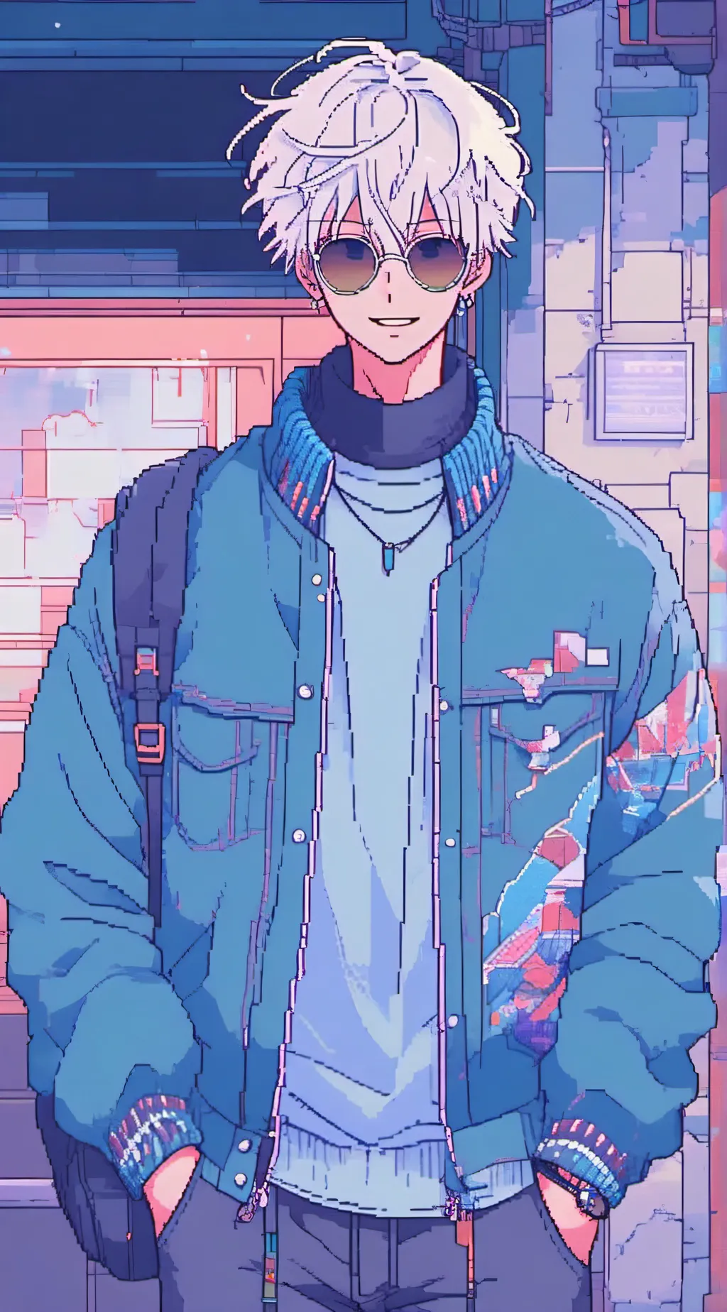 ai character: motorcycle background