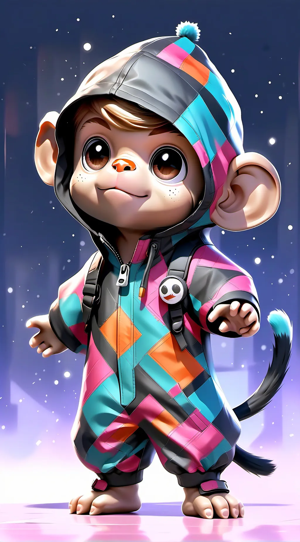 ai character: Relaxing with K9 background