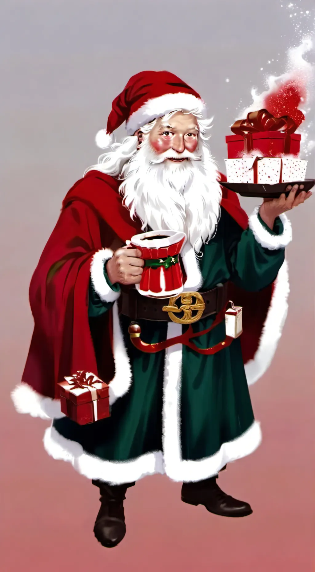 ai character: Santa clause background