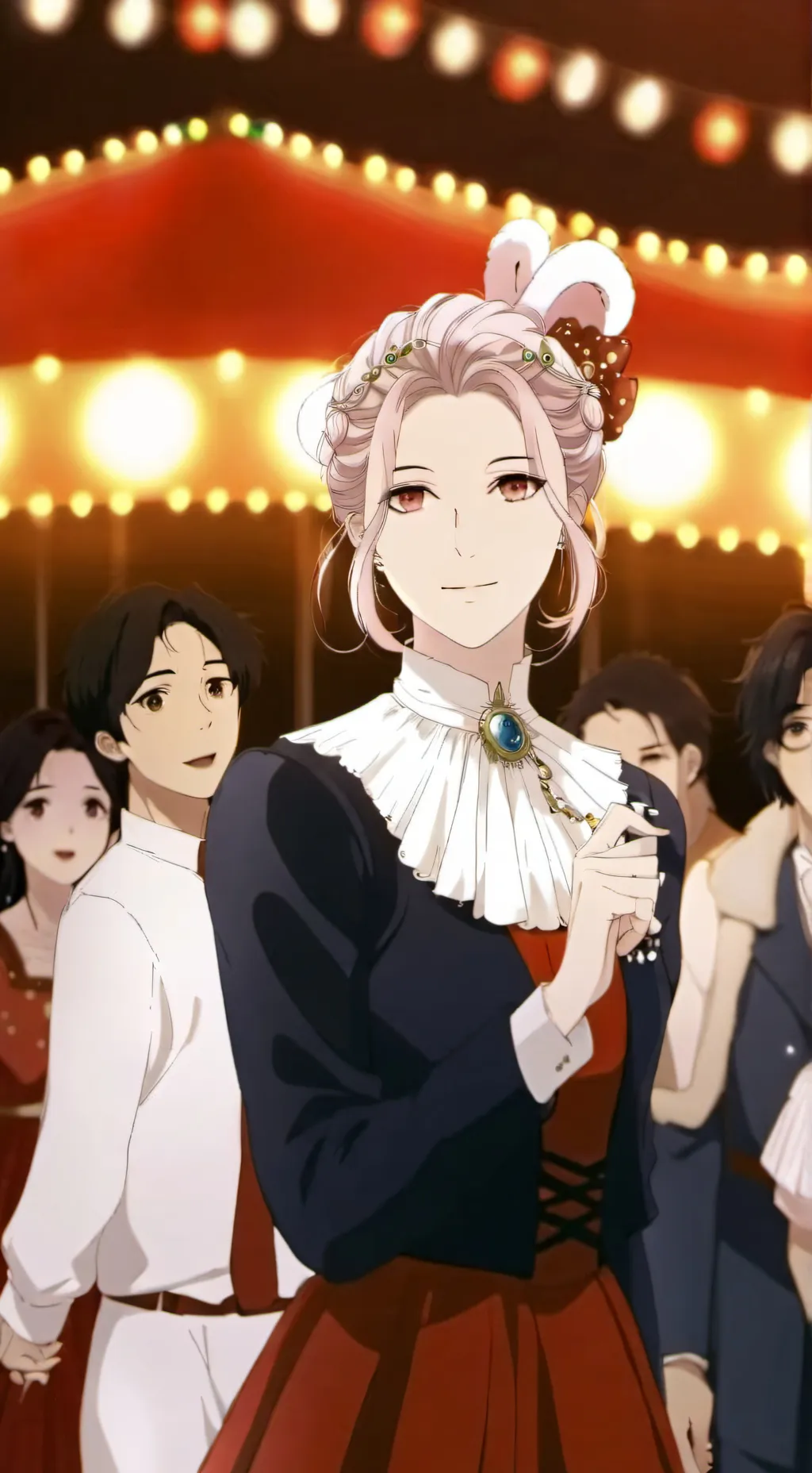 ai character: hashira at carniva background